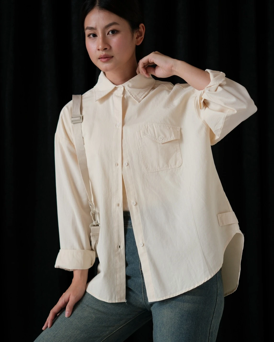 Alternative view of Qivane  Shirt Kode 538N Ivory