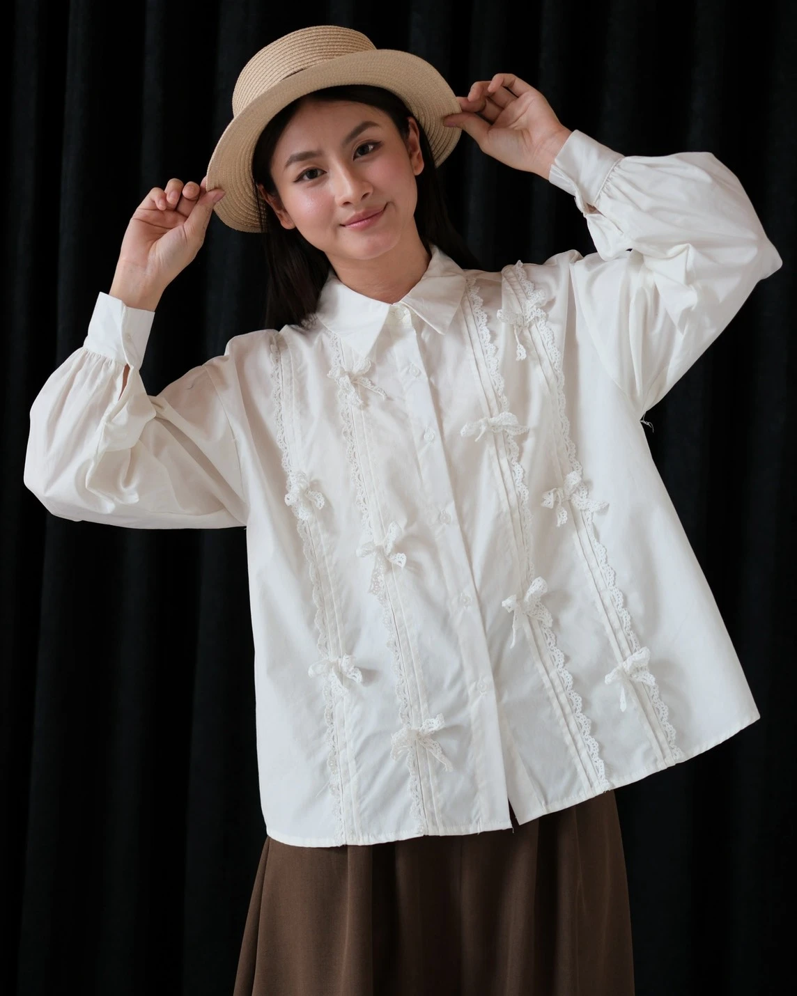 Eksyana Shirt Kode 80150 Broken White