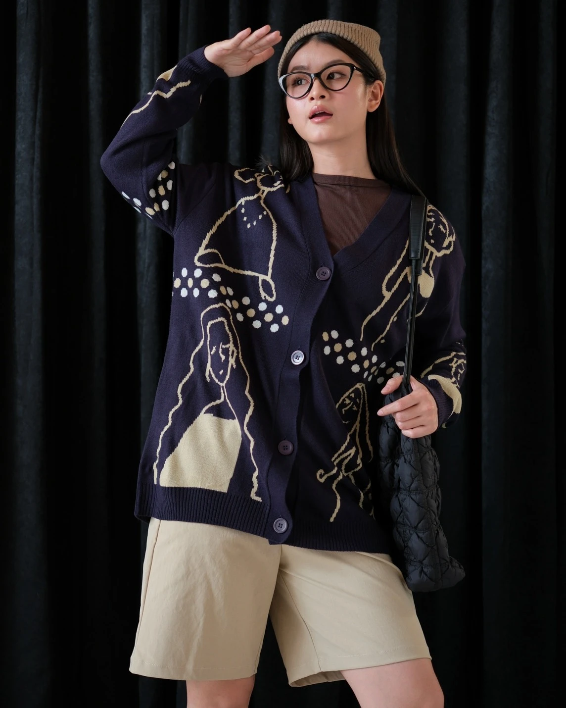 Senhora Cardi Navy