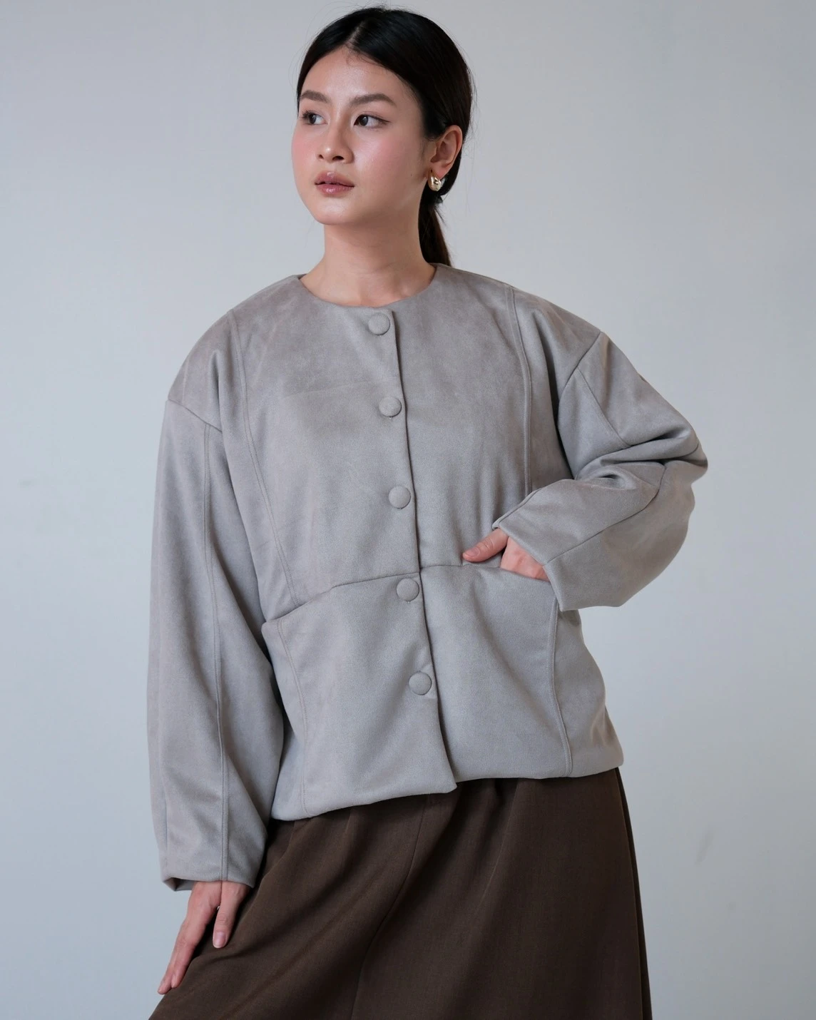 Alternative view of Vianly Jacket Kode 26174 Grey