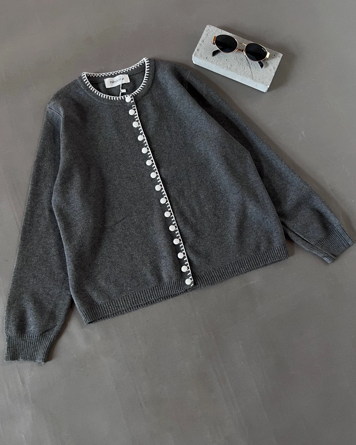 Xeyona Cardi Kode 8807 Dark Grey