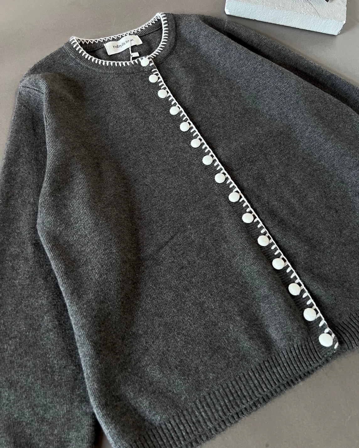 Alternative view of Xeyona Cardi Kode 8807 Dark Grey