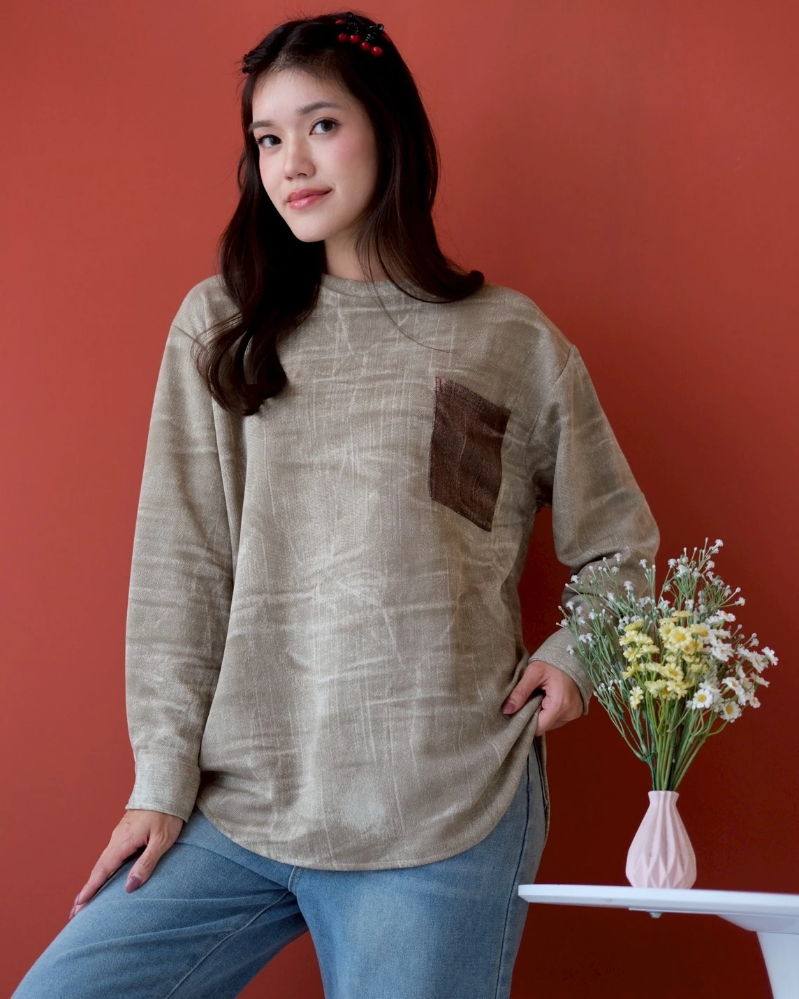 Kamora Longsleeve Kode 5369 Khaki