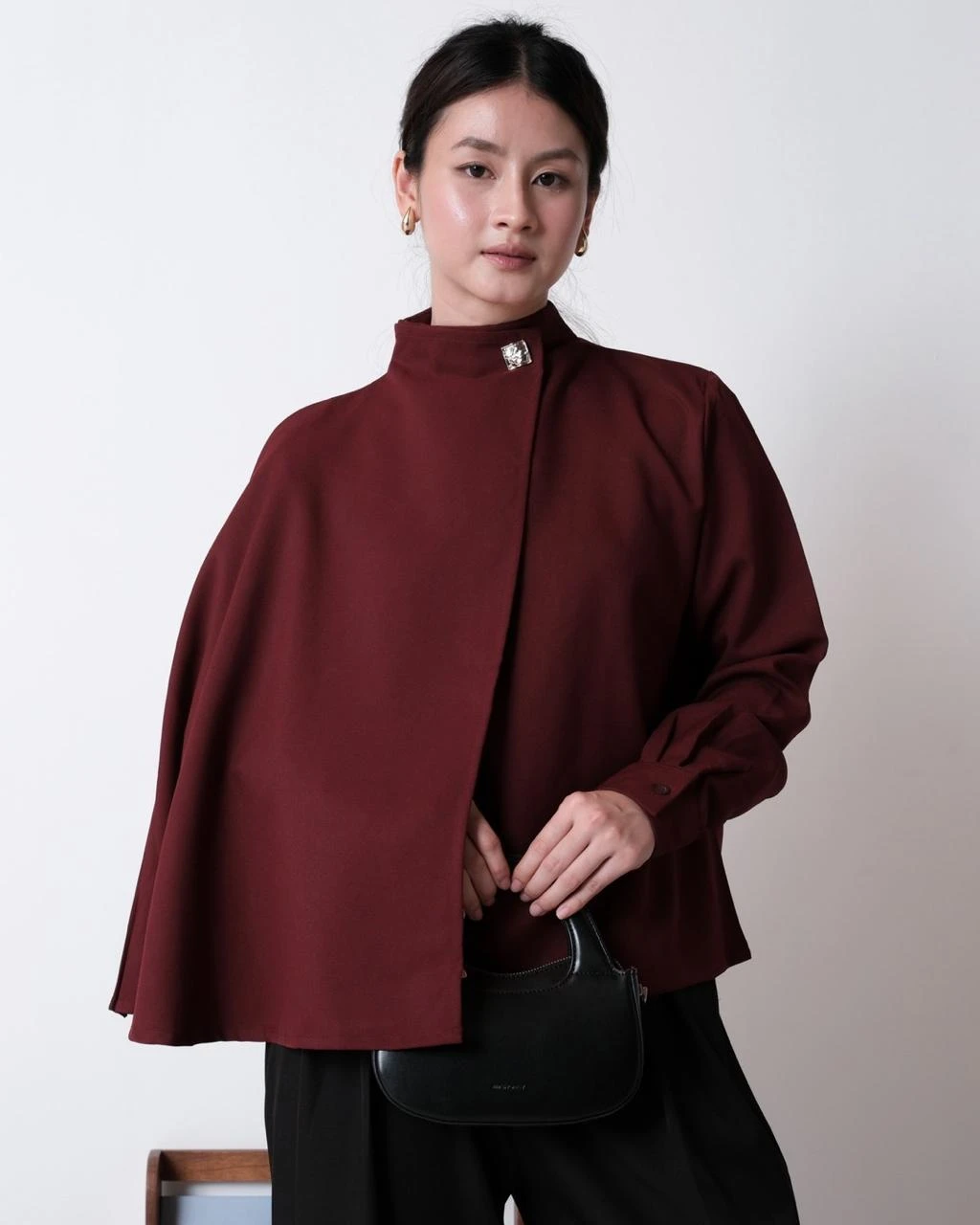 Agleta Blouse Kode 26326 Maroon