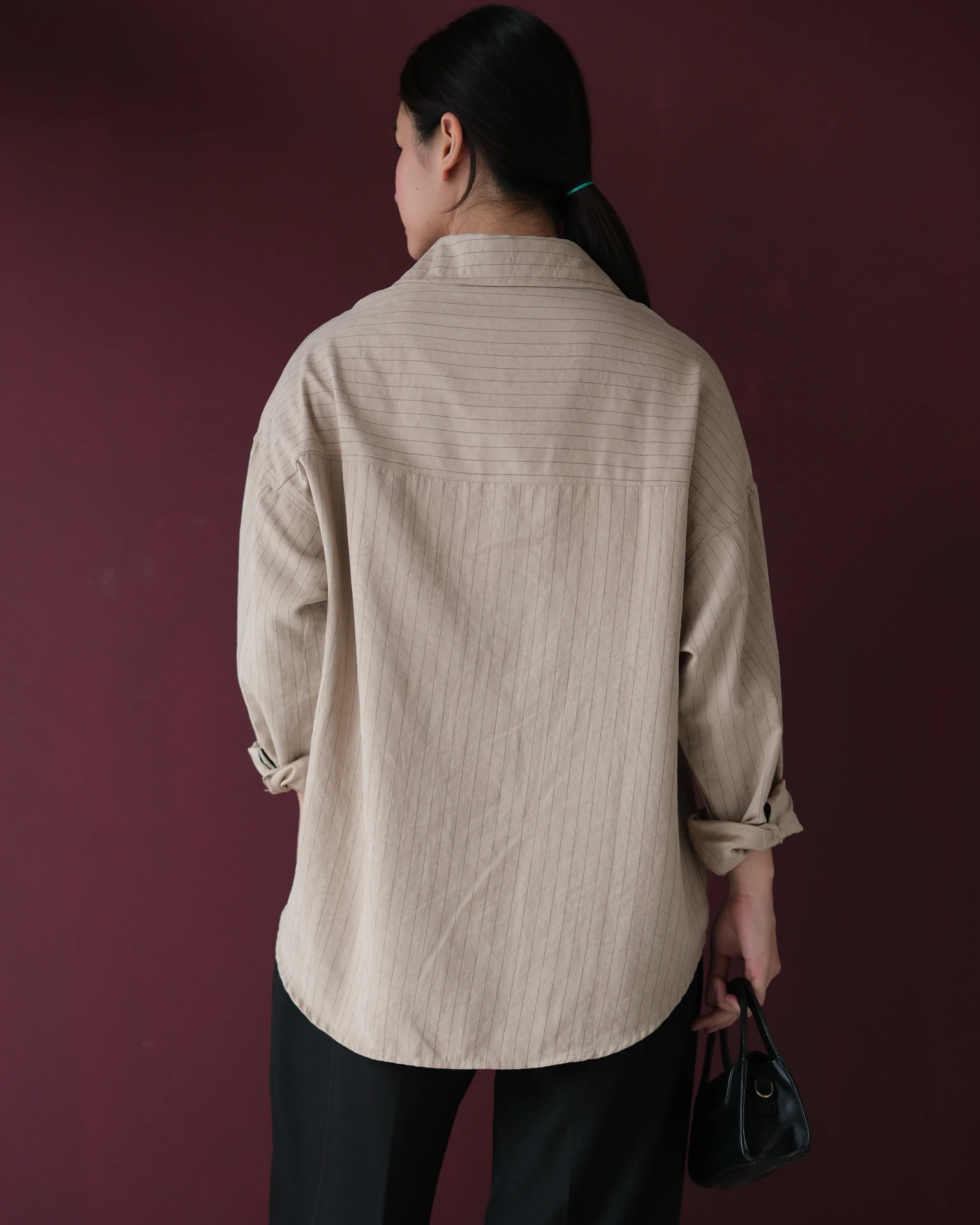 Chenka Stripe Shirt Kode N855-1 Khaki - Image 3