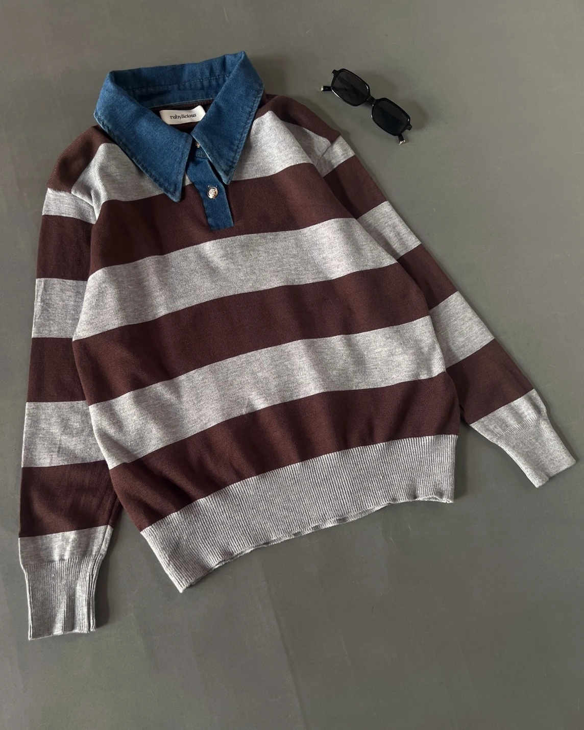 Alternative view of Cleya Stripe Longsleeve Kode 27O Coffee