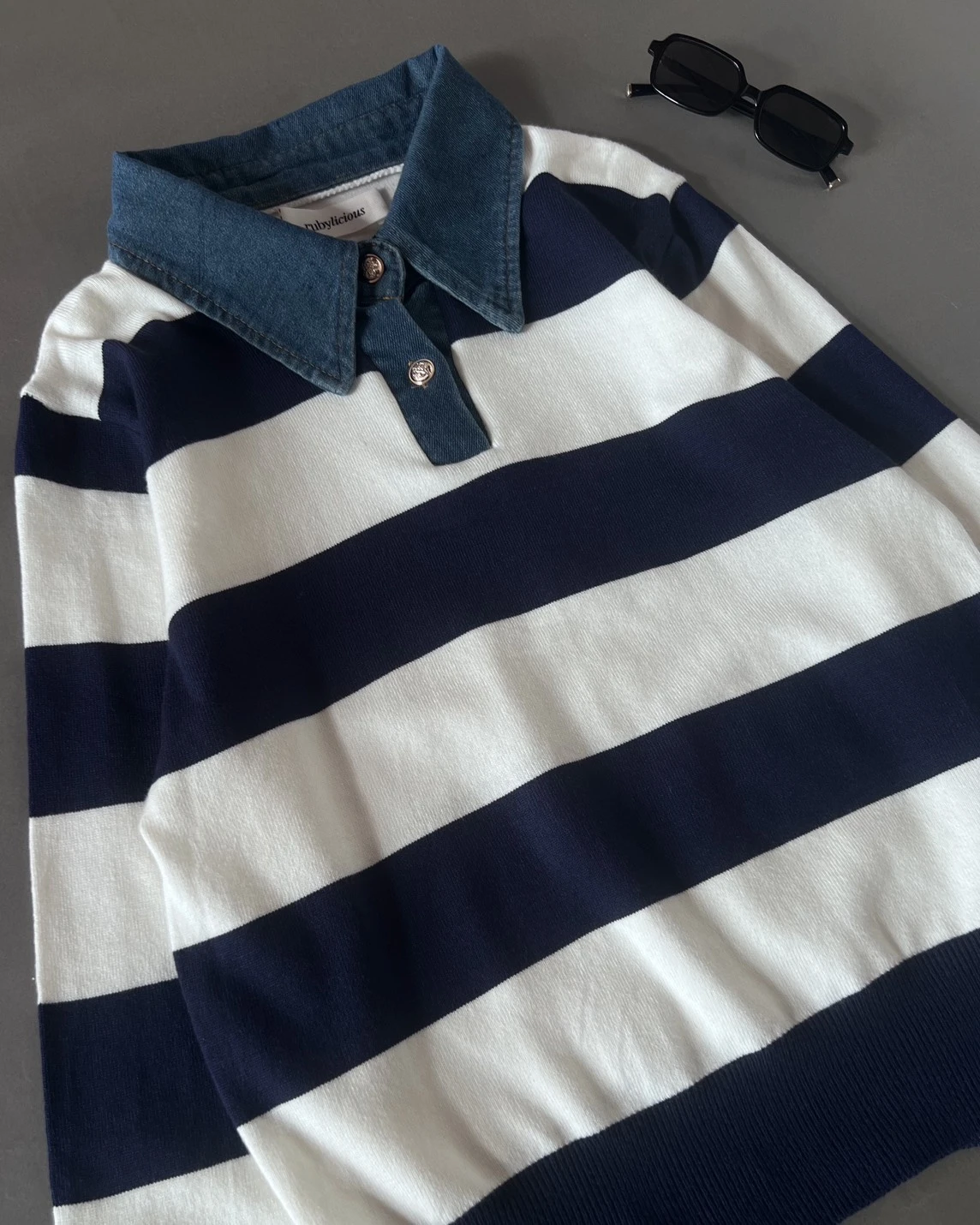 Cleya Stripe Longsleeve Kode 27O Navy