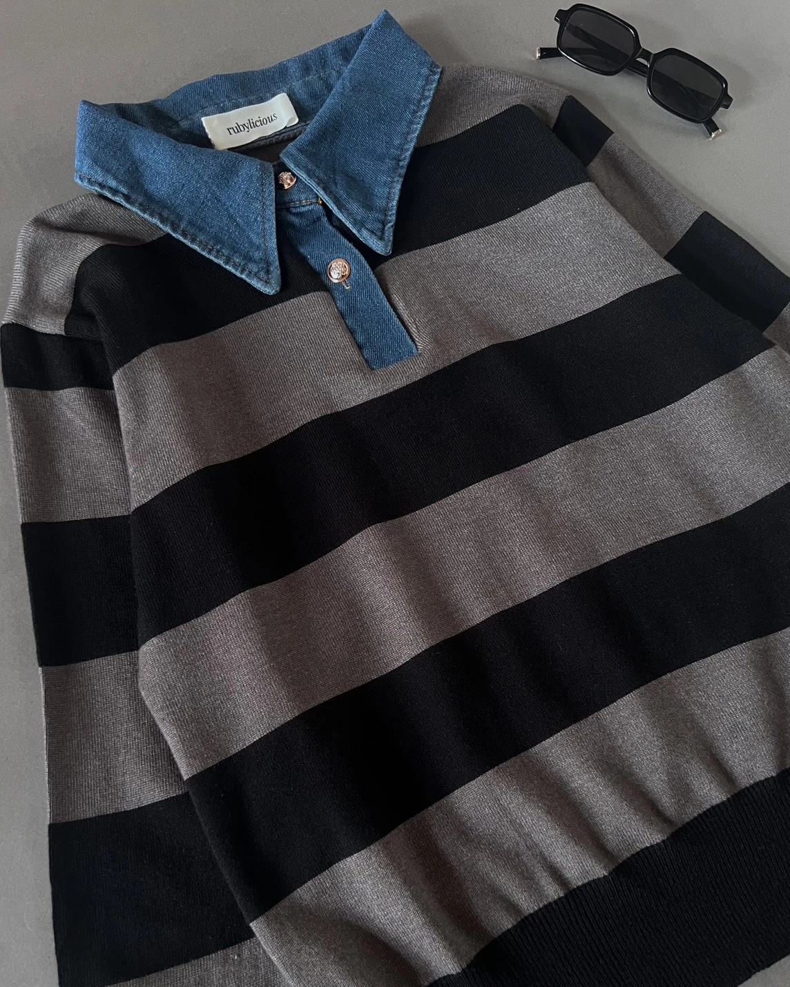 Alternative view of Cleya Stripe Longsleeve Kode 27O Black