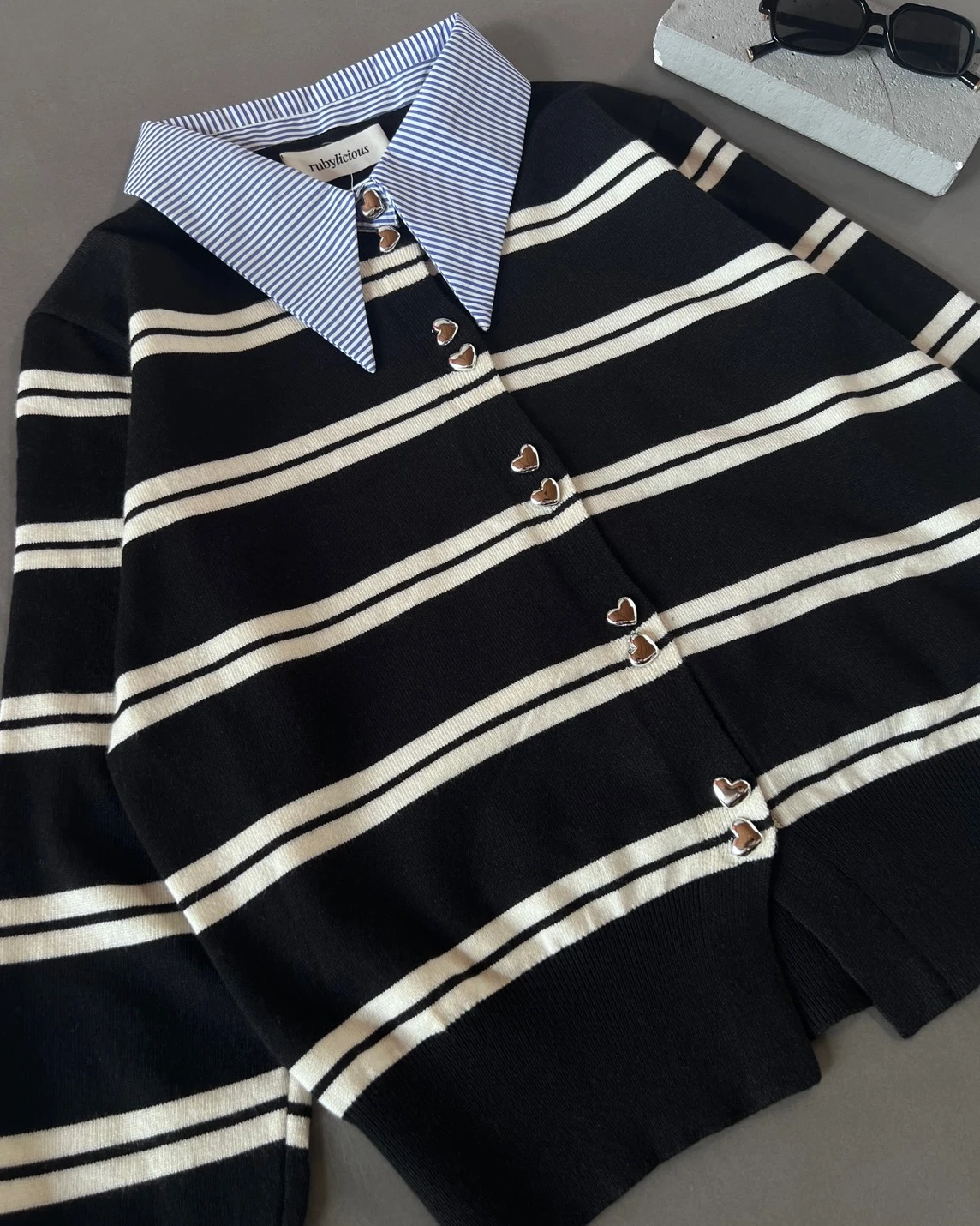 Alternative view of Cenora Stripe Longsleeve Kode 9-P Black