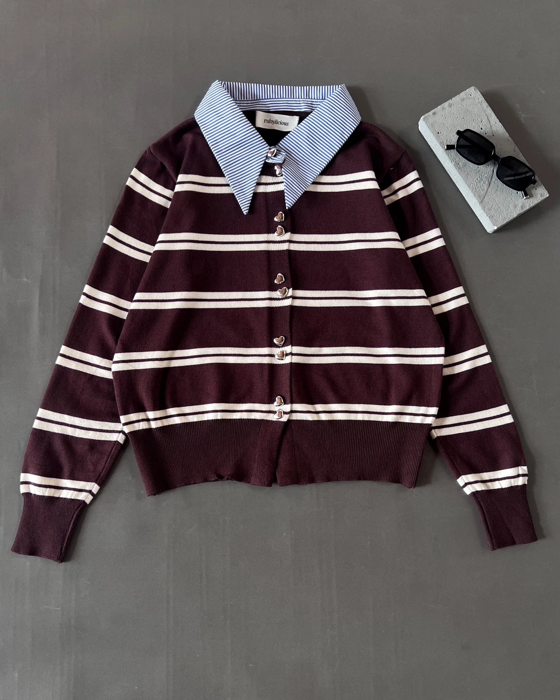 Alternative view of Cenora Stripe Longsleeve Kode 9-P Coffee