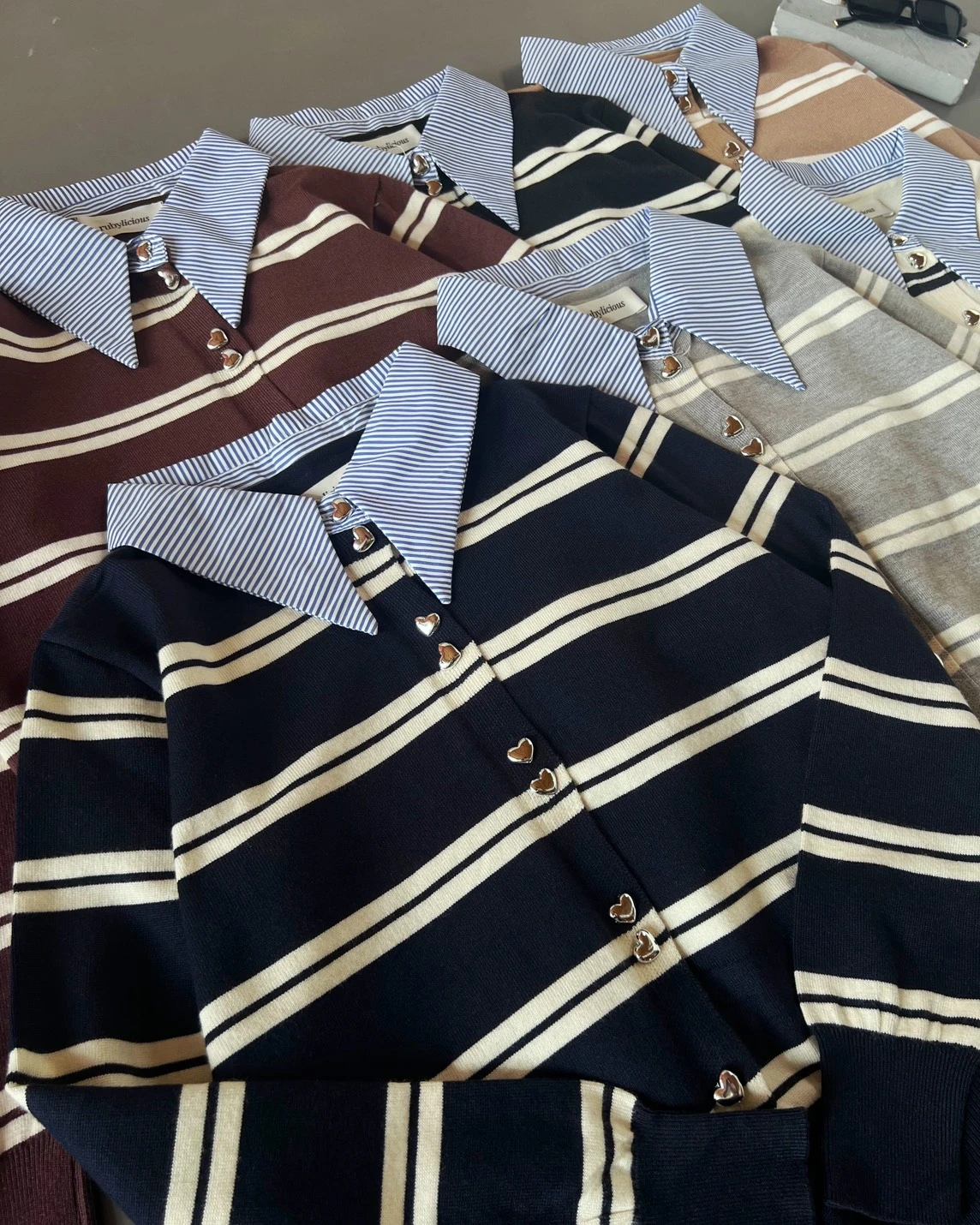 Alternative view of Cenora Stripe Longsleeve Kode 9-P Navy