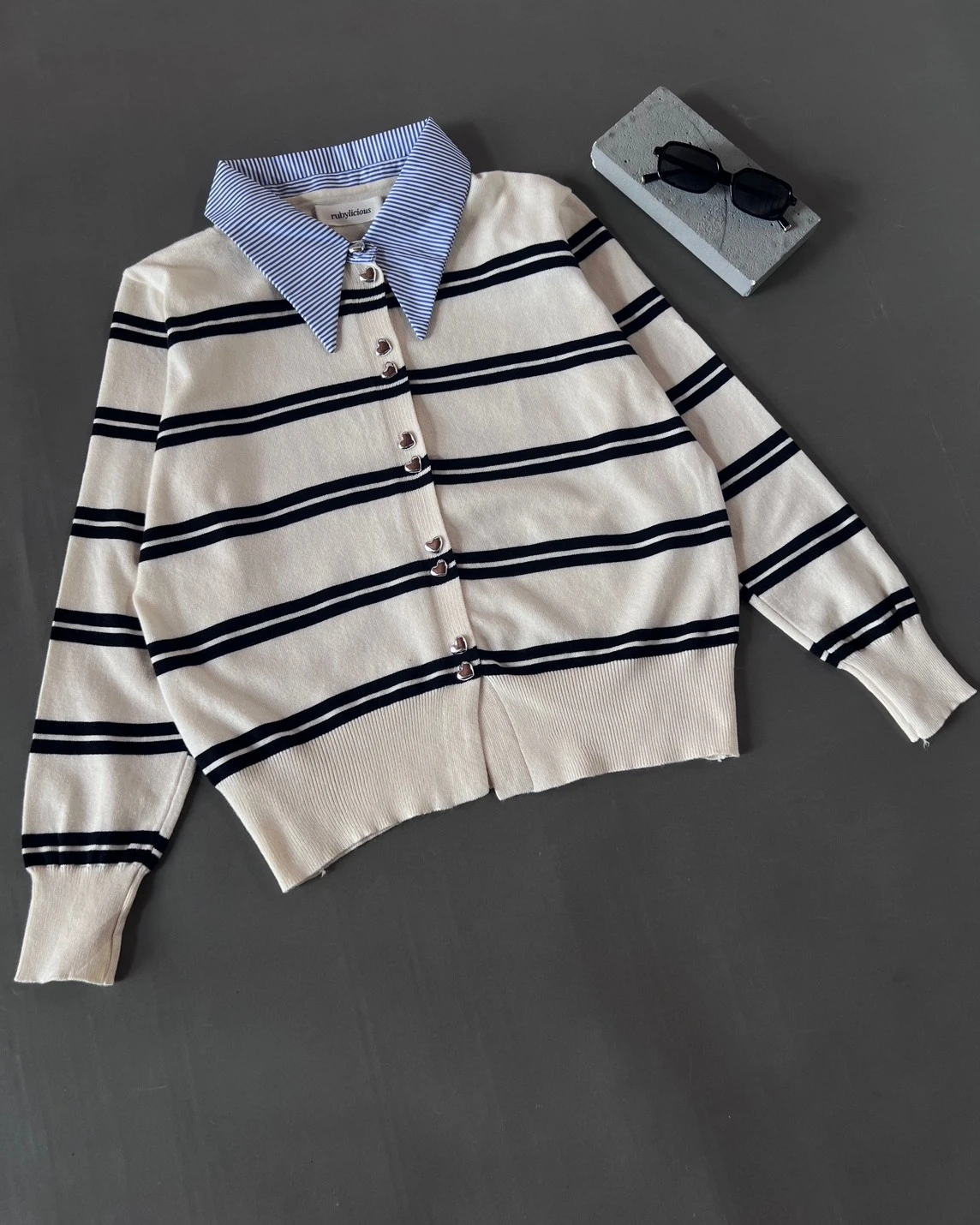Cenora Stripe Longsleeve Kode 9-P Ivory