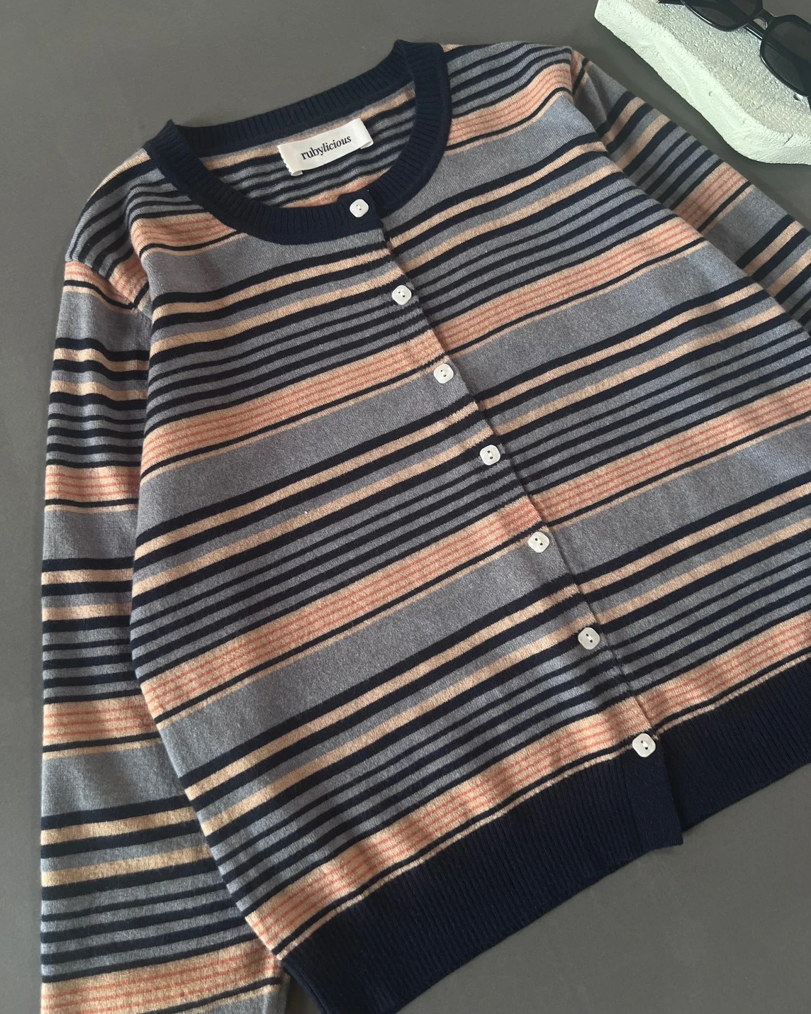 Dheca Stripe Cardi Kode 10-P Navy