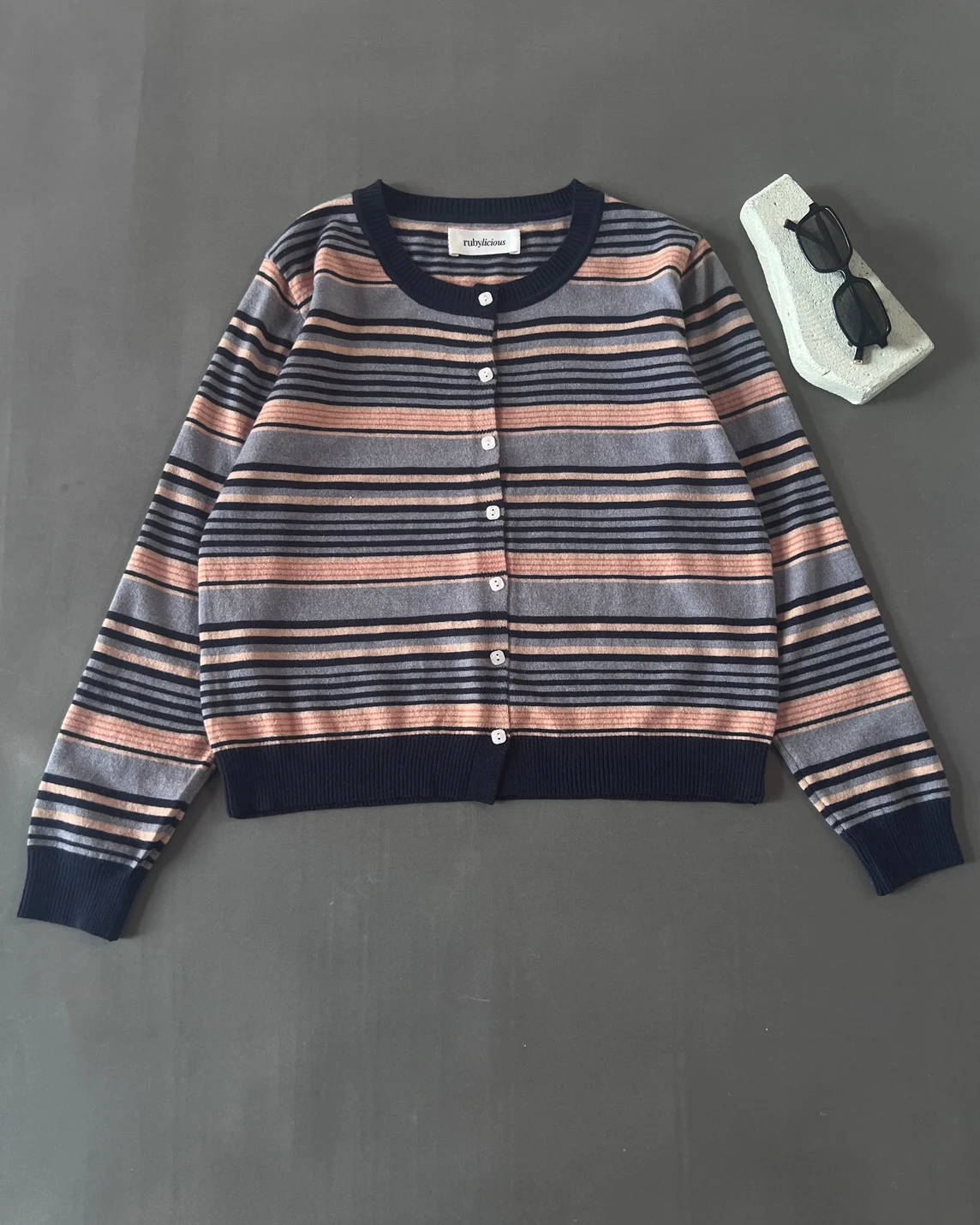 Alternative view of Dheca Stripe Cardi Kode 10-P Navy
