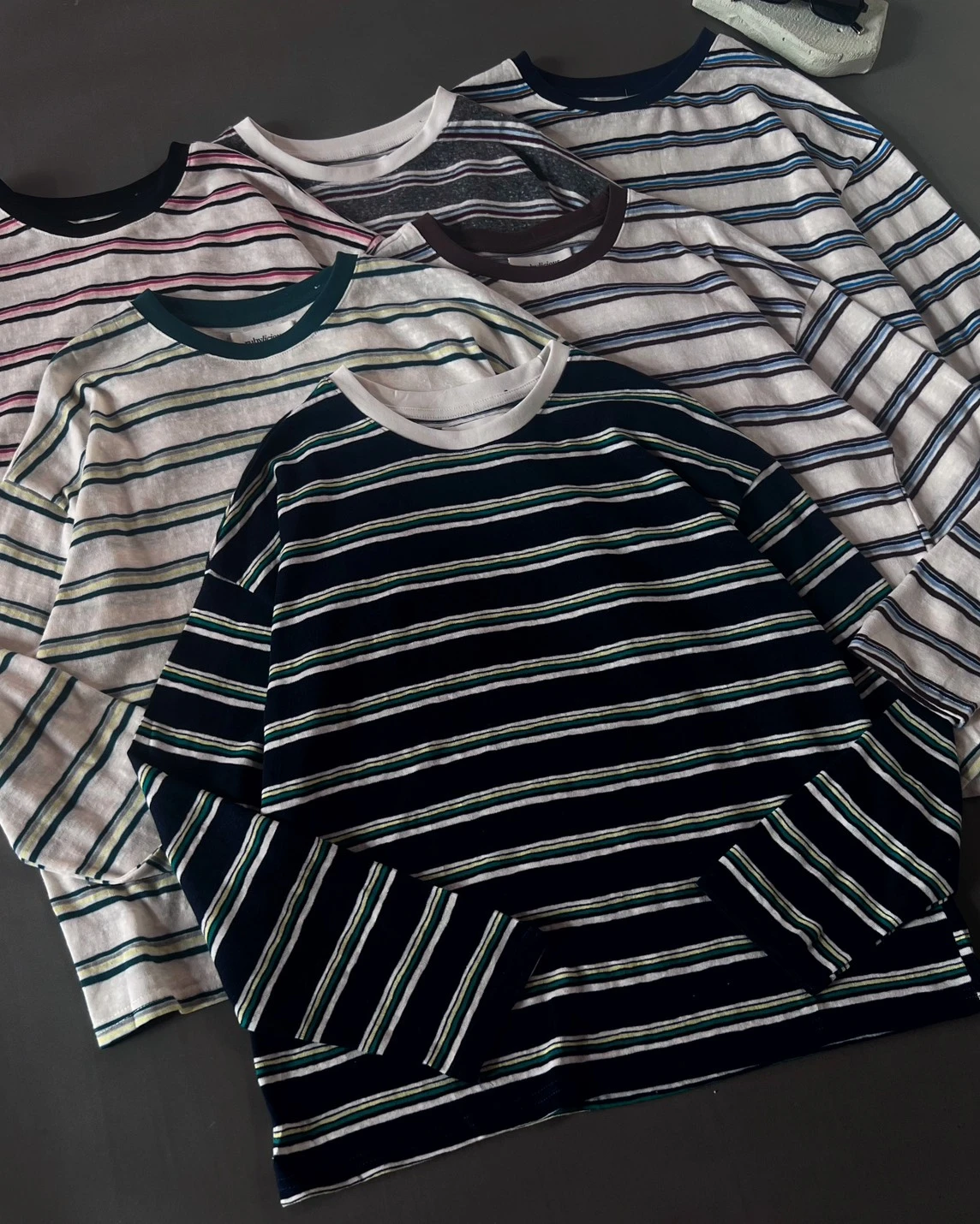 Endira Stripe Longsleeve Kode 17-P Bw-Navy - Image 3