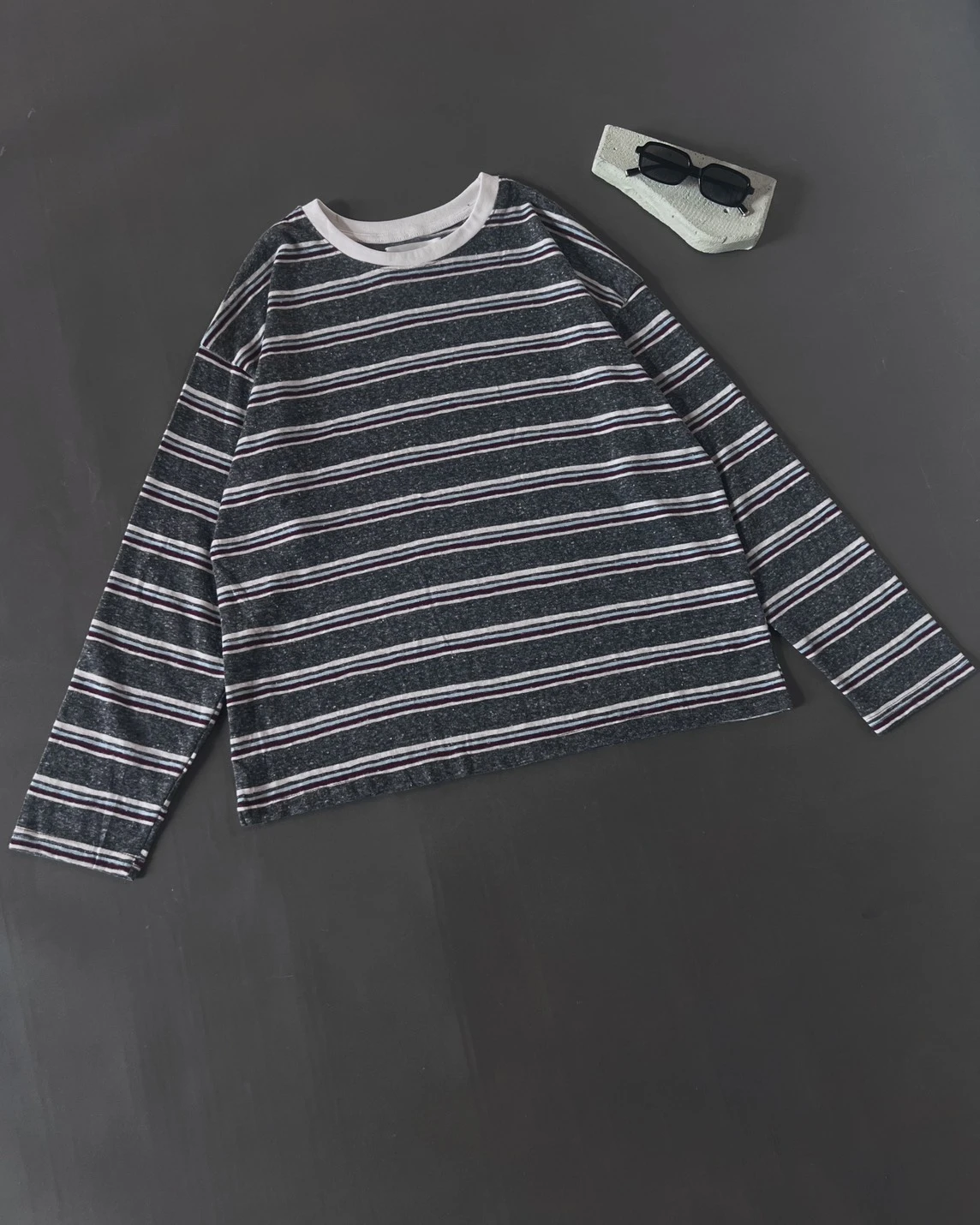 Endira Stripe Longsleeve Kode 17-P Dark Grey - Image 4