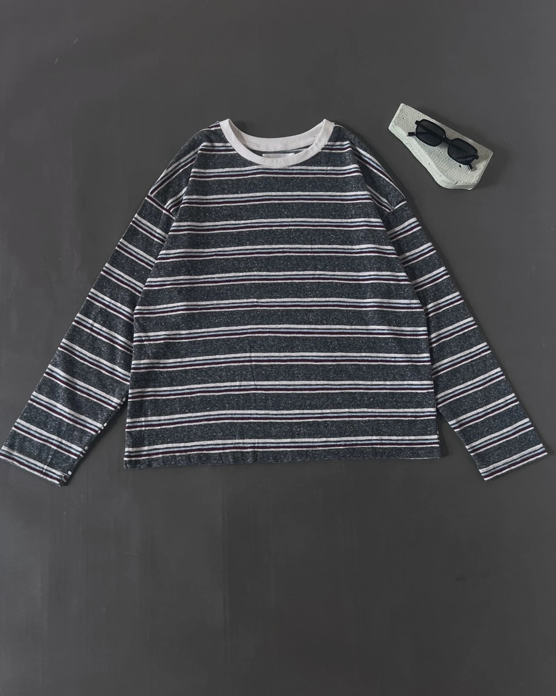 Endira Stripe Longsleeve Kode 17-P Dark Grey - Image 3