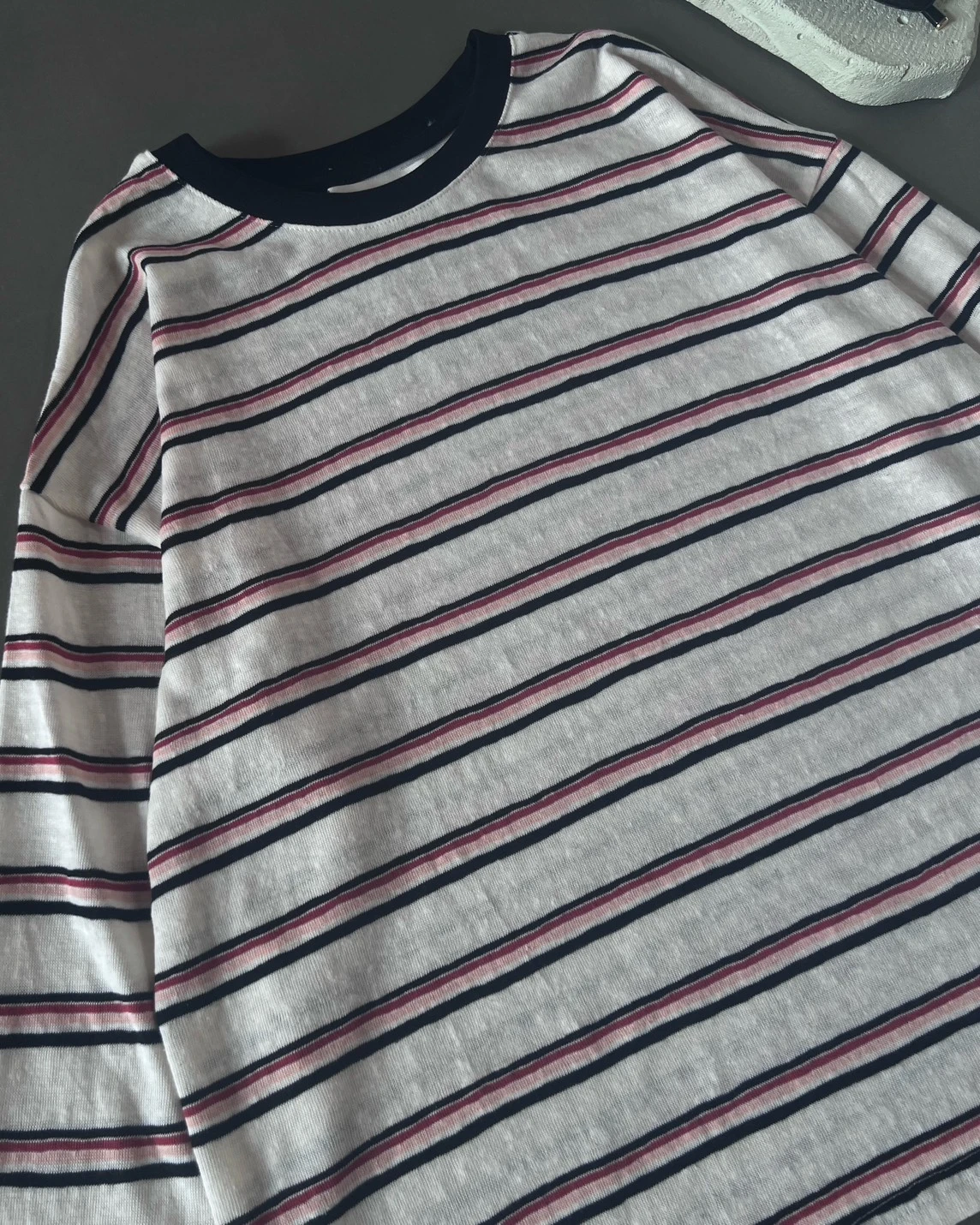 Endira Stripe Longsleeve Kode 17-P Bw-Black