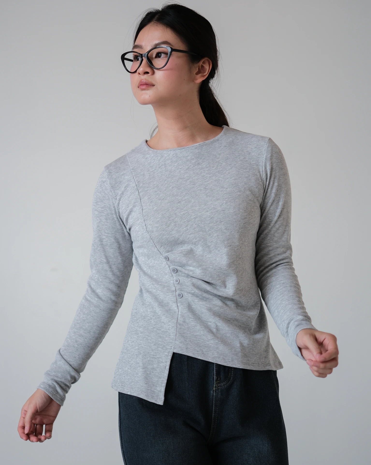 Alternative view of Faline Longsleeve Kode 26463 Misty Grey
