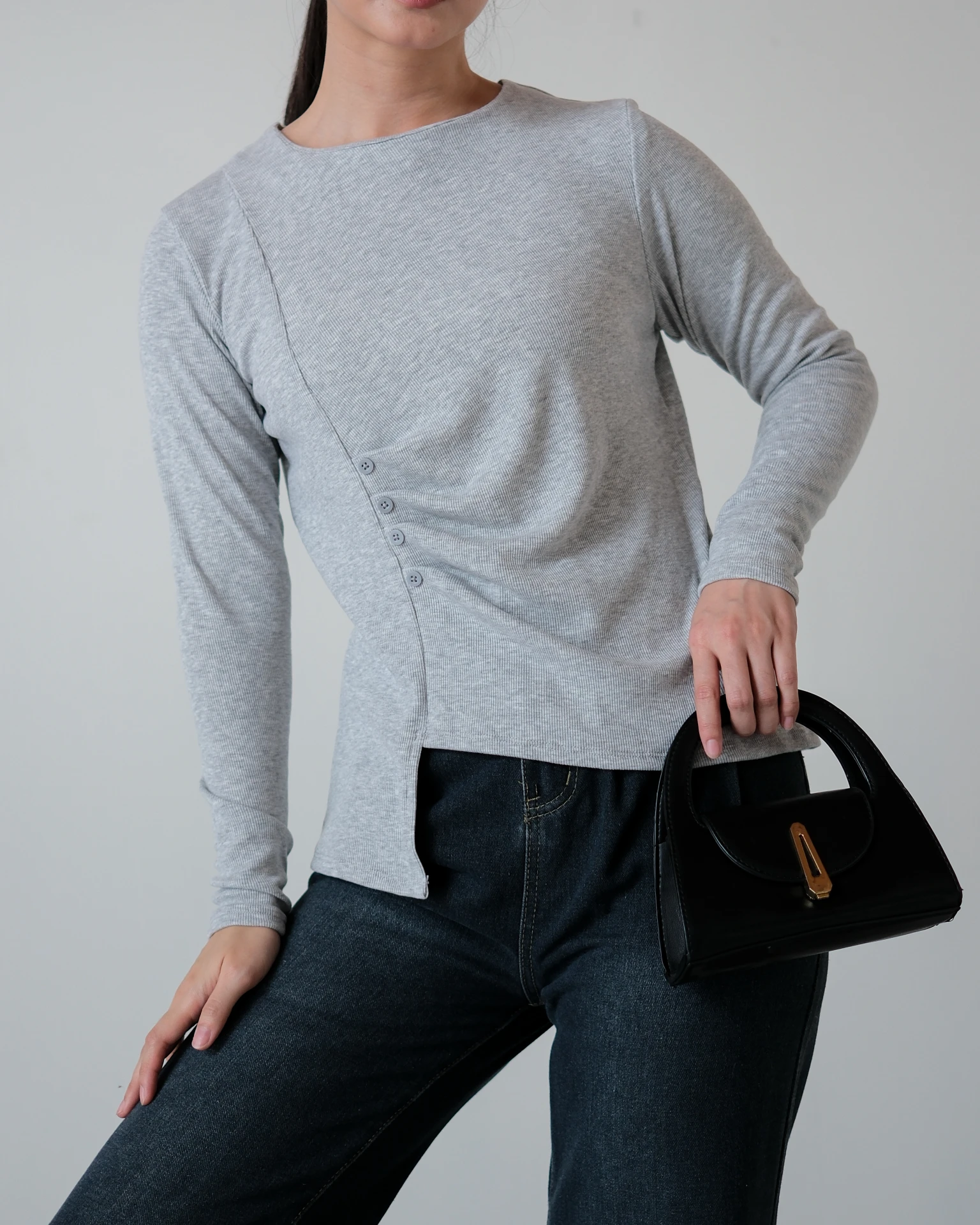 Faline Longsleeve Kode 26463 Misty Grey