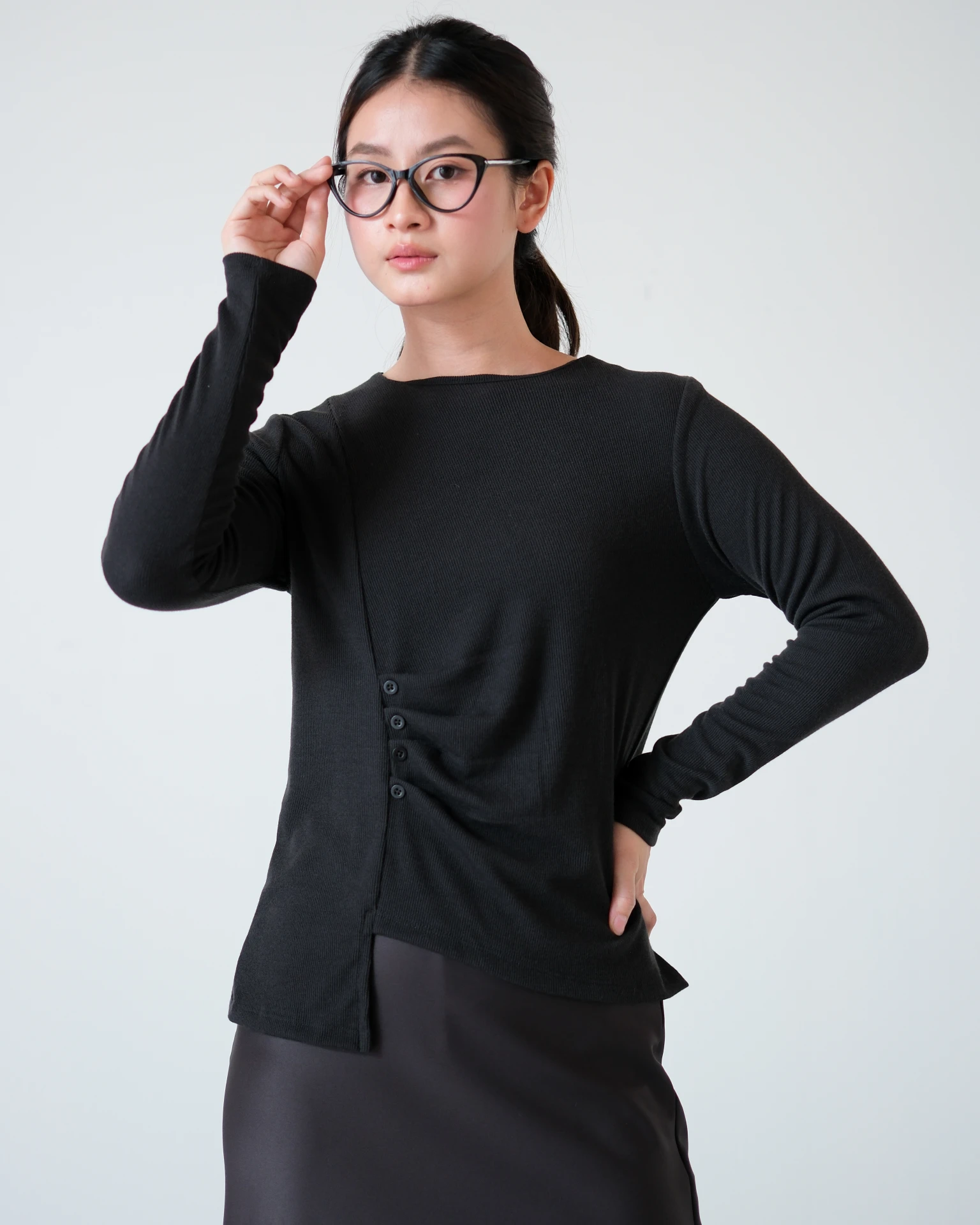 Faline Longsleeve Kode 26463 Black