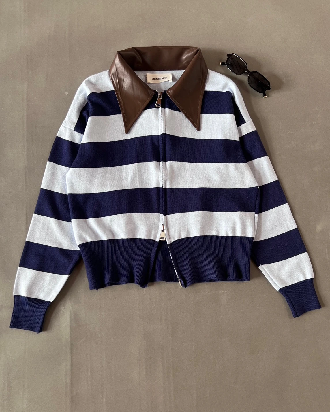 Alternative view of Fonzie Knit Jacket Kode 26O Navy