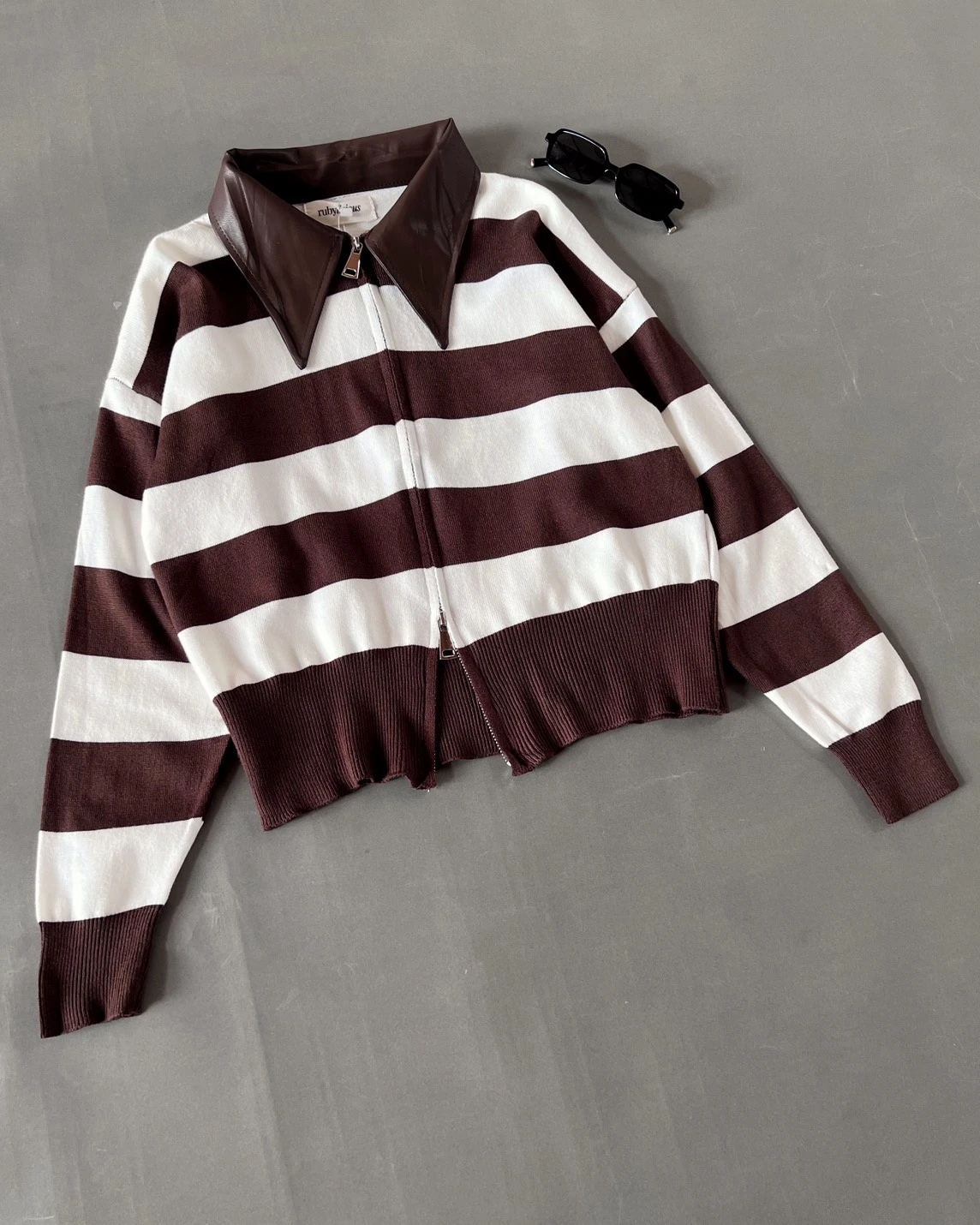 Alternative view of Fonzie Knit Jacket Kode 26O Coffee