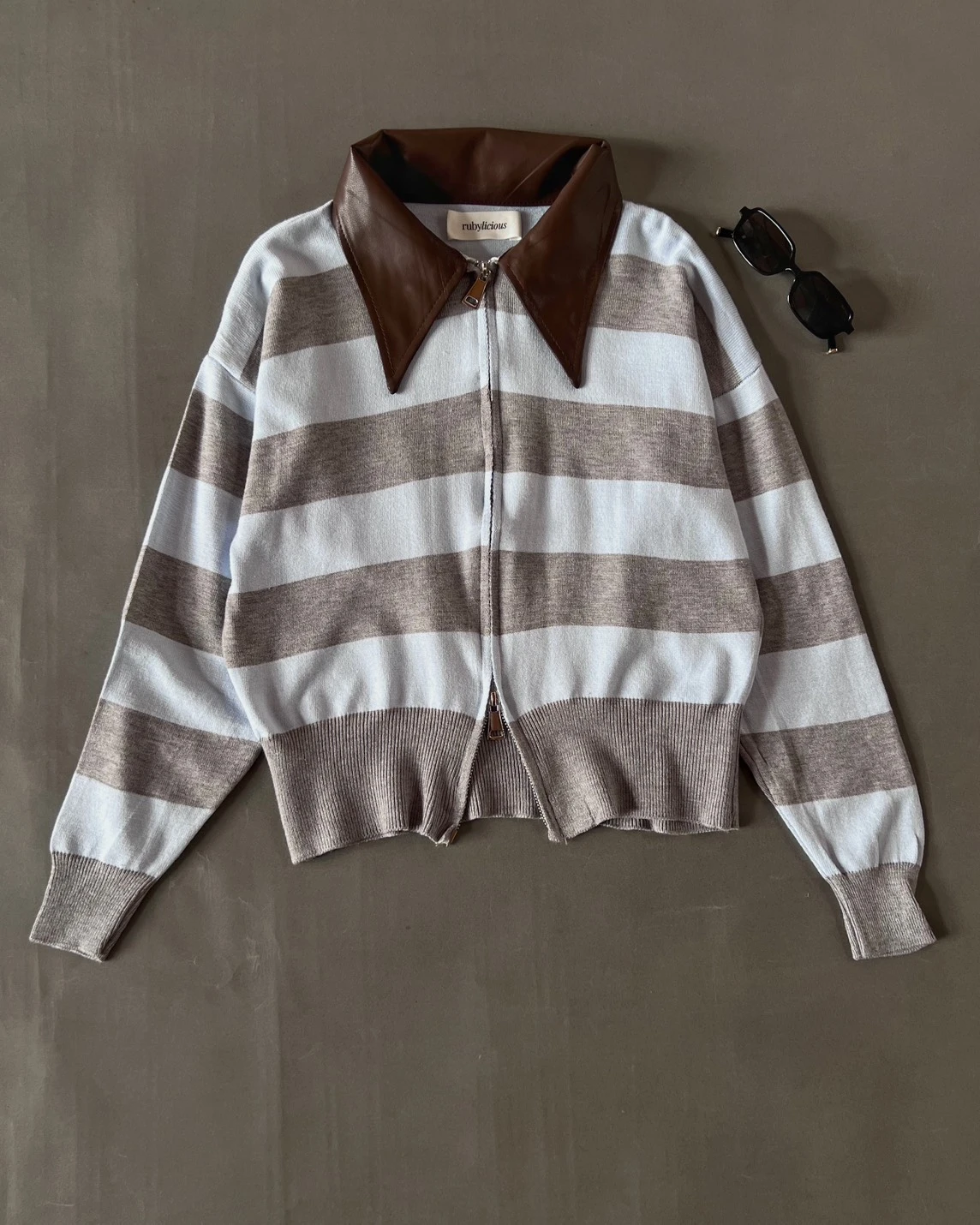 Fonzie Knit Jacket Kode 26O Misty Grey