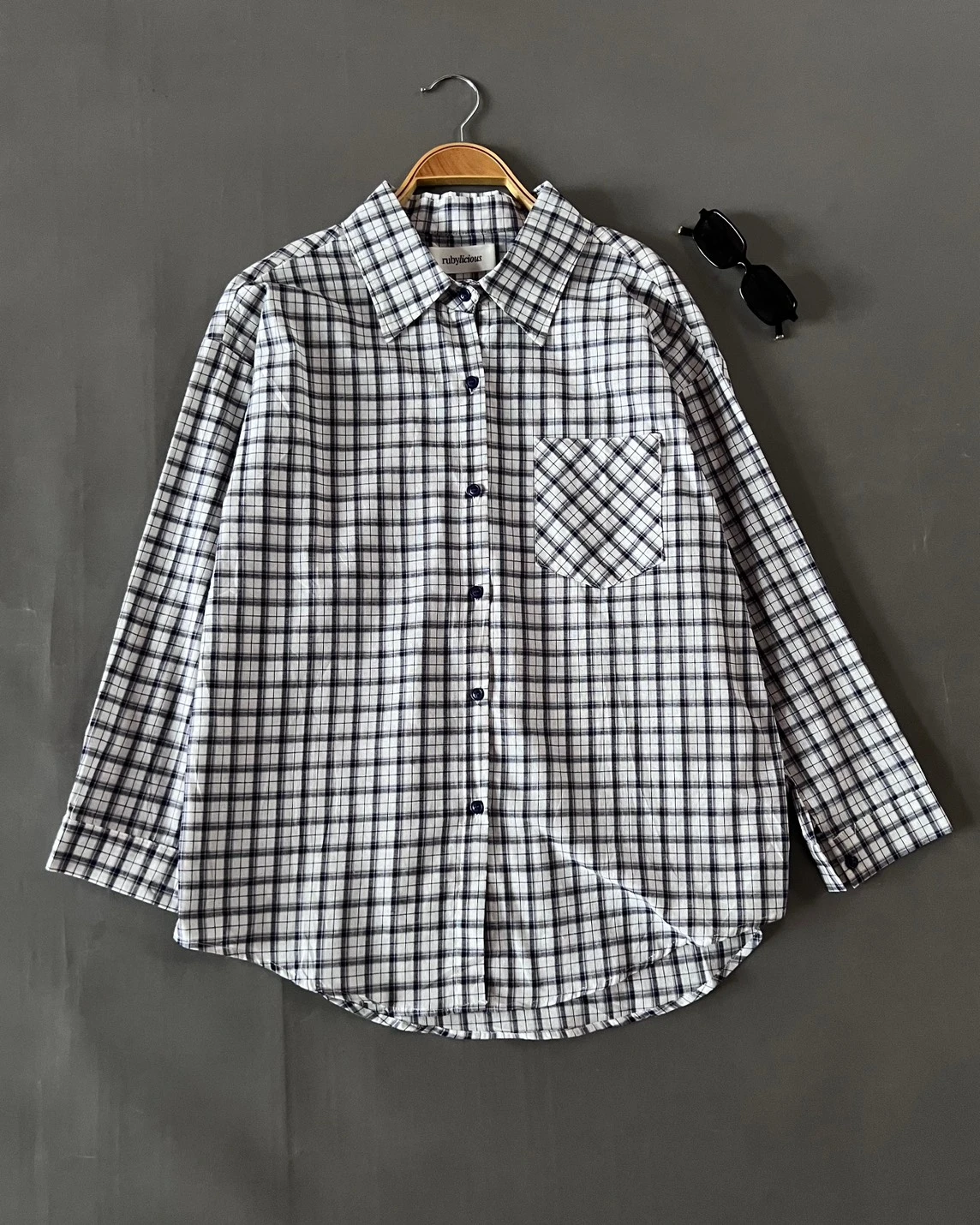 Genya Shirt Kode 2-P Blue Black