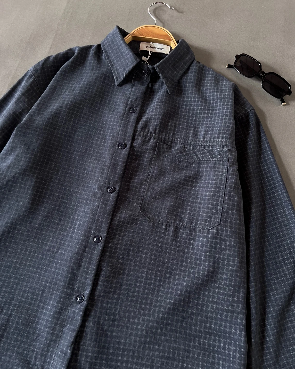 Hafsa Shirt Kode L151-1 Dark Grey