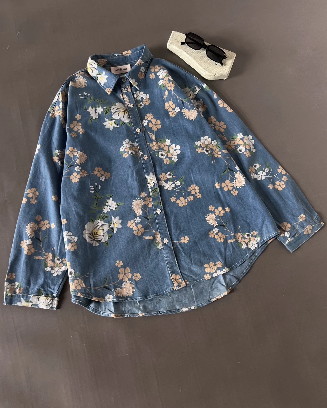 Ismy Denim Shirt Kode 51N Medium Blue
