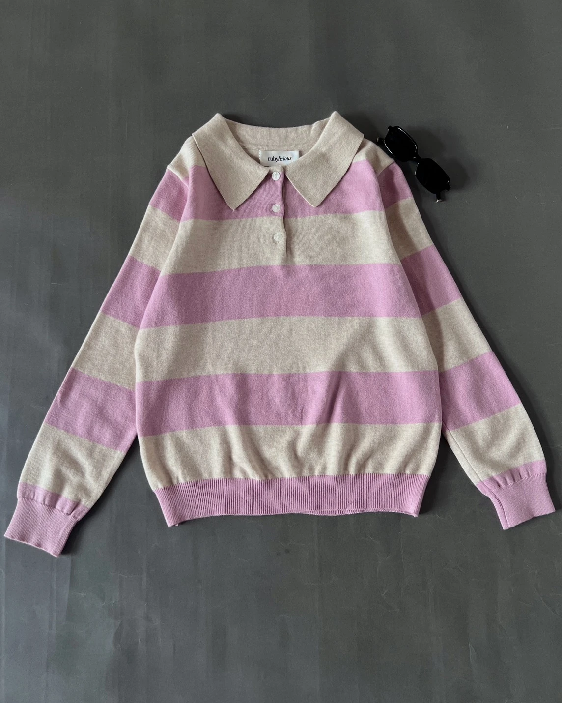 Karime Stripe Longsleeve Kode 28J Pink