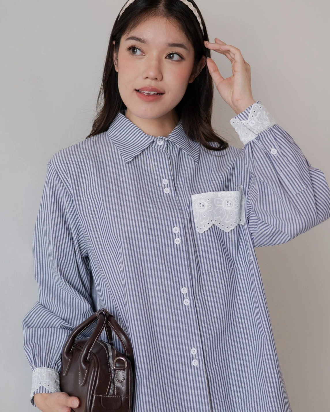 Alternative view of Luize Stripe Shirt Navy