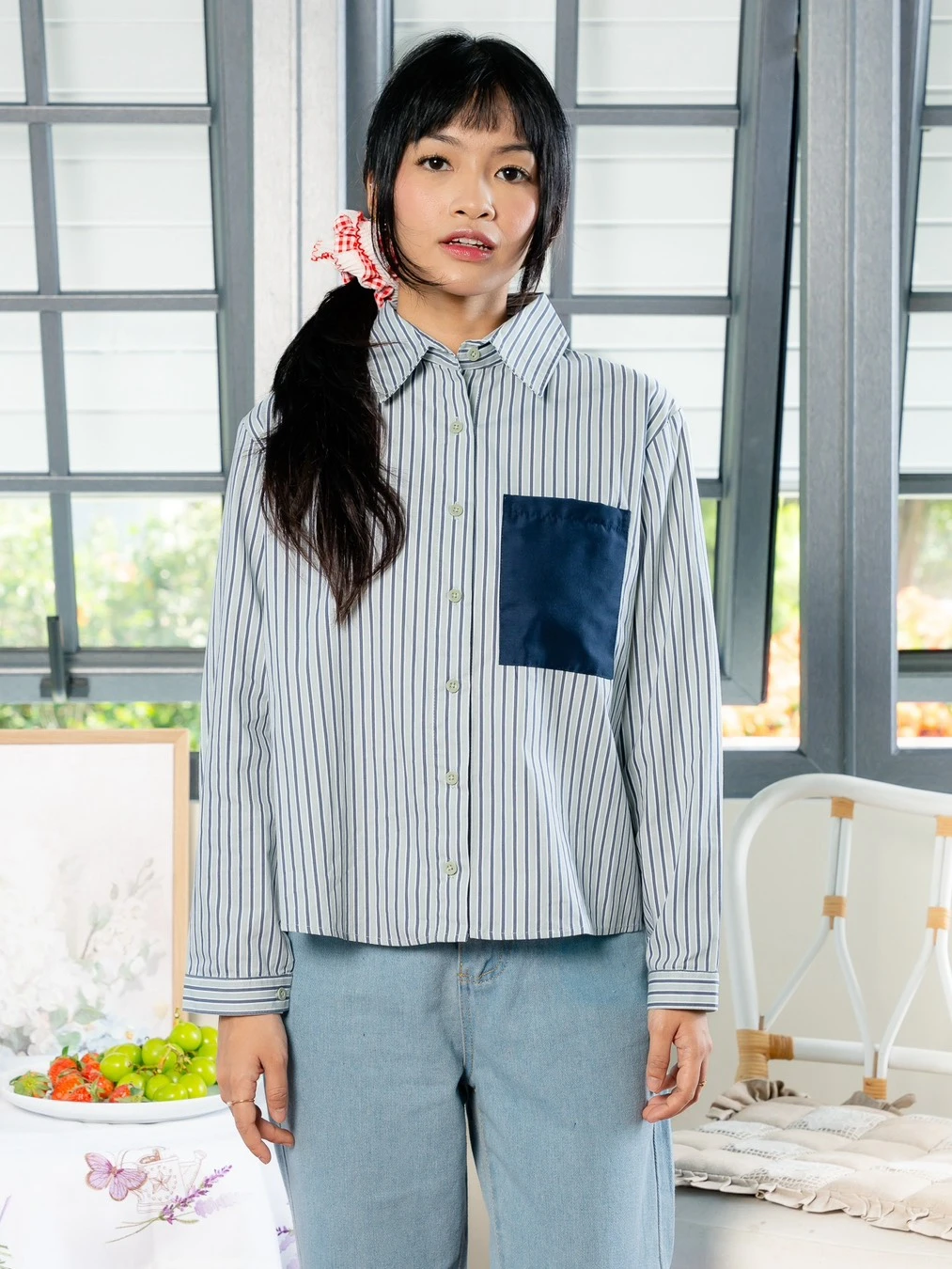 Alternative view of Matea Stripe Shirt Kode 26352 Mint