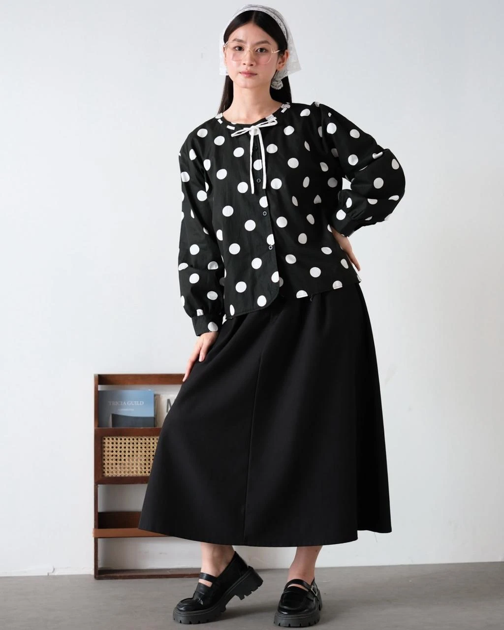 Alternative view of Prazna Polka Blouse Kode 26327 Black