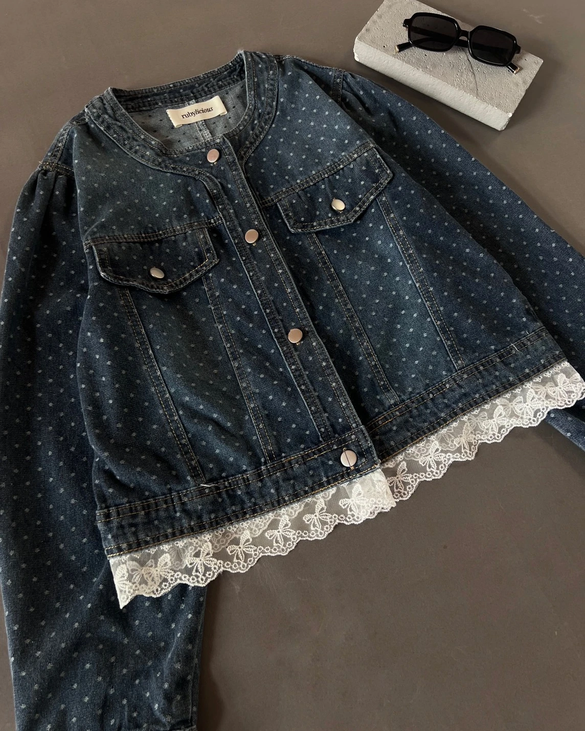 Alternative view of Qalzia Denim Jacket Kode 24-P Dark Blue