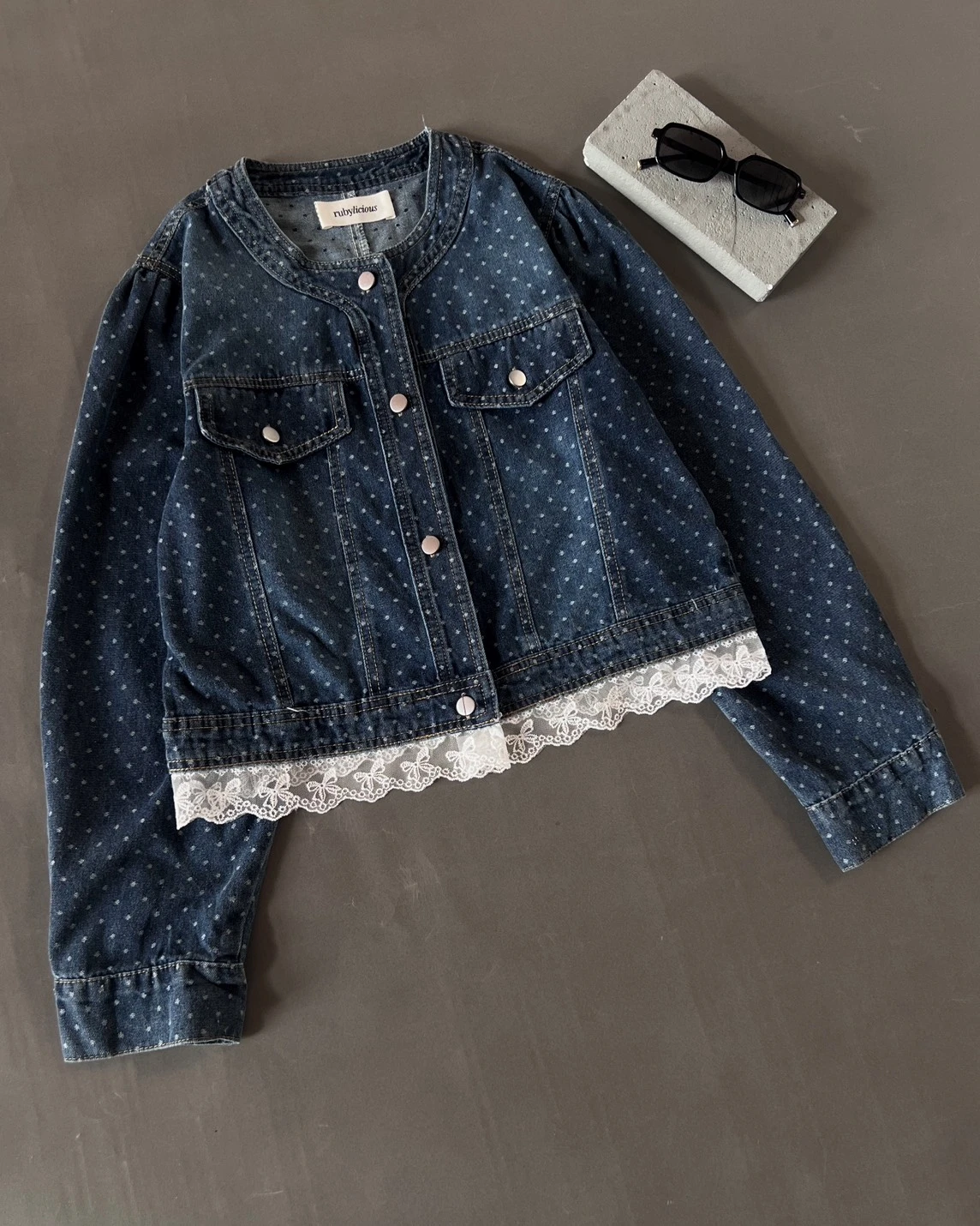 Qalzia Denim Jacket Kode 24-P Dark Blue - Image 4