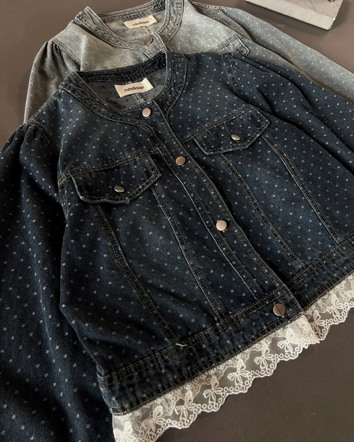 Qalzia Denim Jacket Kode 24-P Dark Blue - Image 3