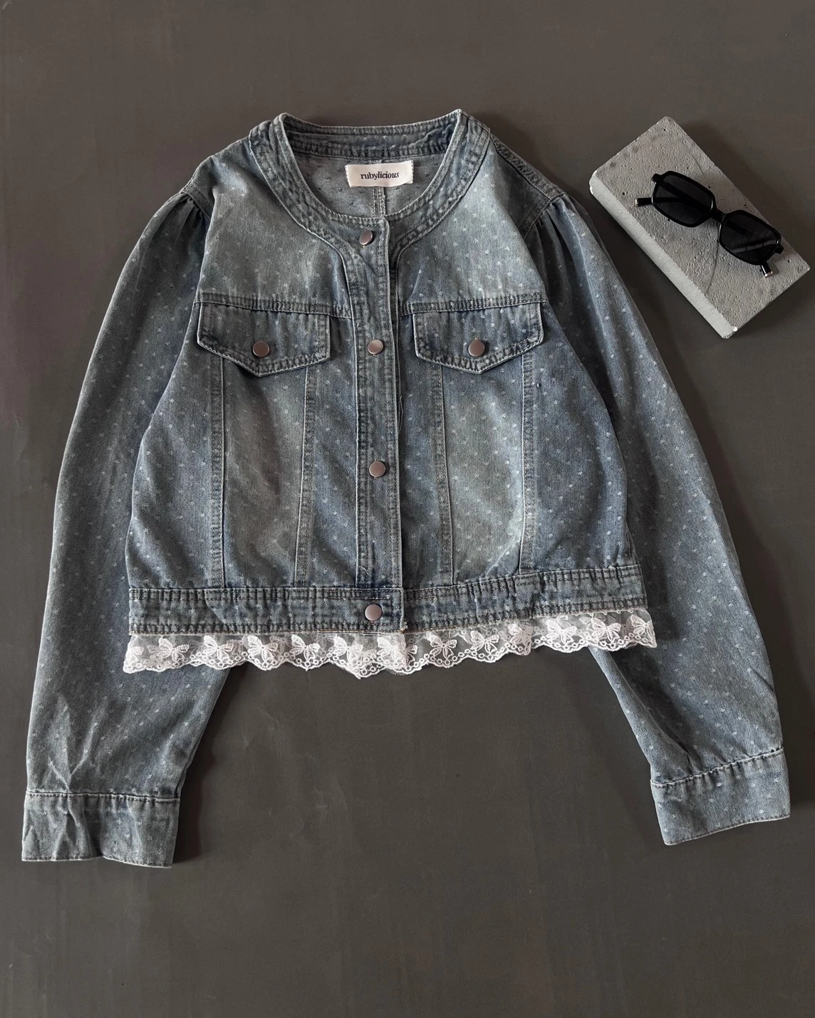 Qalzia Denim Jacket Kode 24-P Medium Blue - Image 3