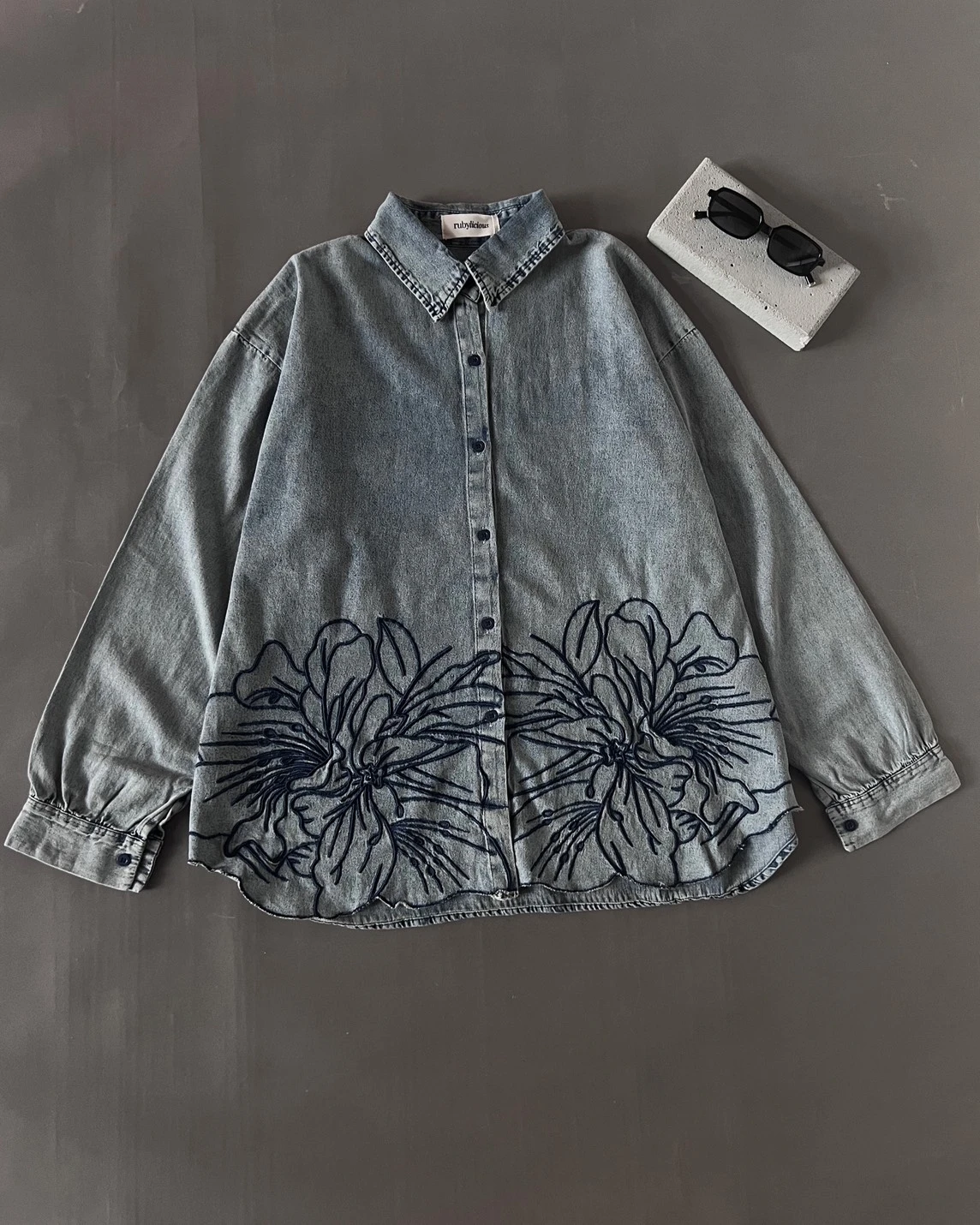 Raviva Denim Shirt Kode 14157 Acid
