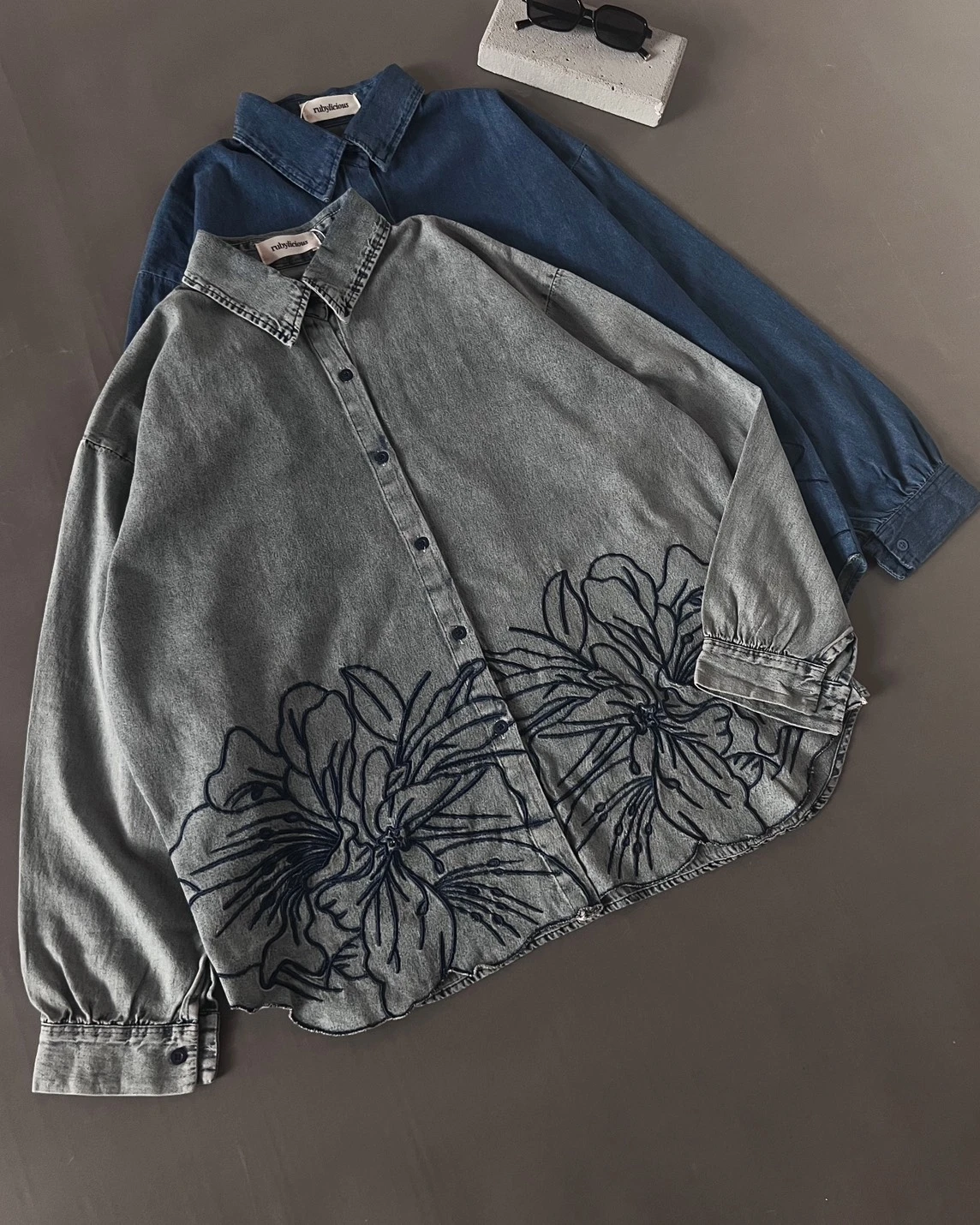 Raviva Denim Shirt Kode 14157 Acid - Image 4