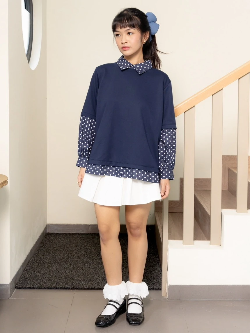 Shoera Blouse Kode 26464 Navy - Image 3