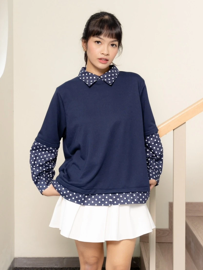 Shoera Blouse Kode 26464 Navy