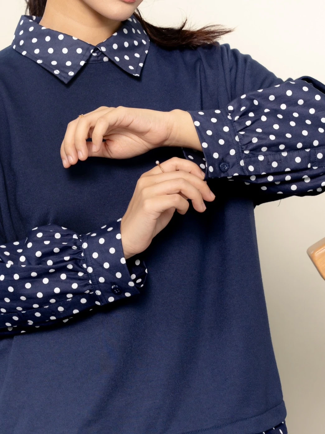 Shoera Blouse Kode 26464 Navy - Image 4