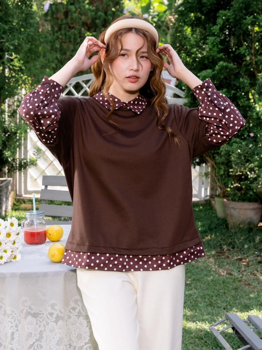 Alternative view of Shoera Blouse Kode 26464 Coffee