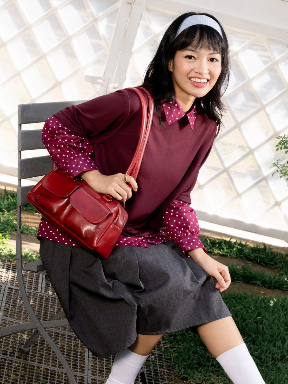 Shoera Blouse Kode 26464 Maroon - Image 3