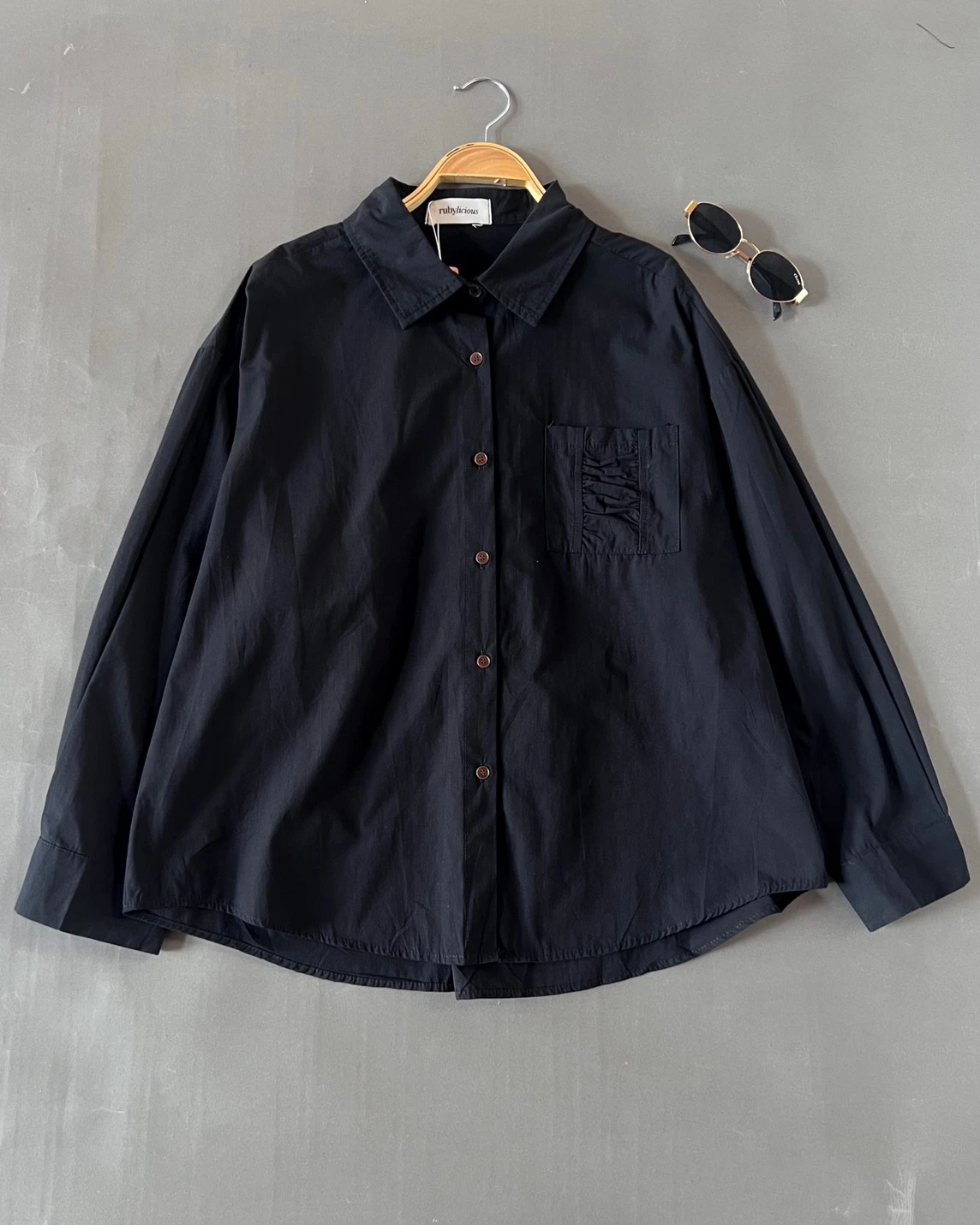 Alternative view of Odiva Shirt Kode 688N Black