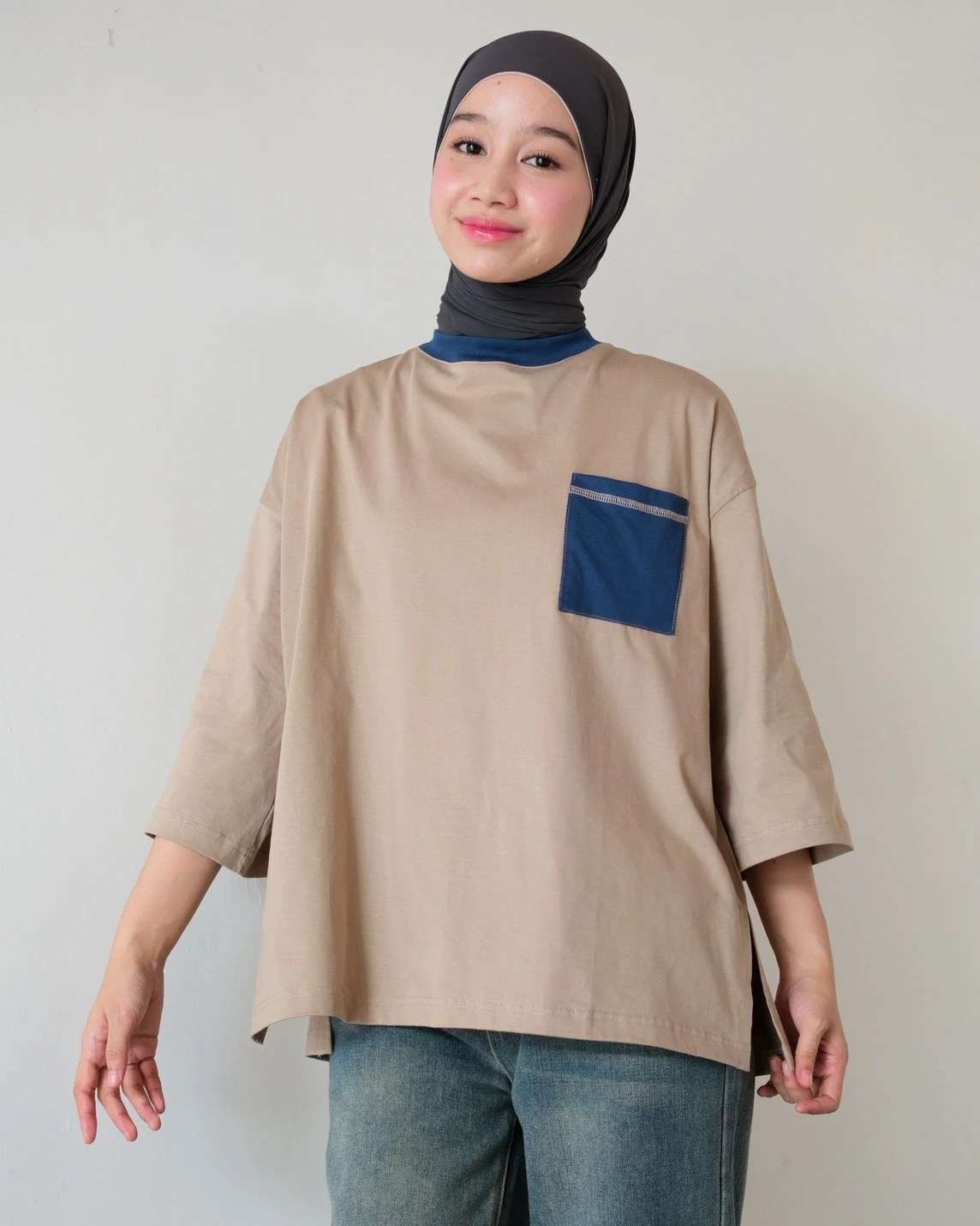 Renoa Boxy T-Shirt Boxy Khaki