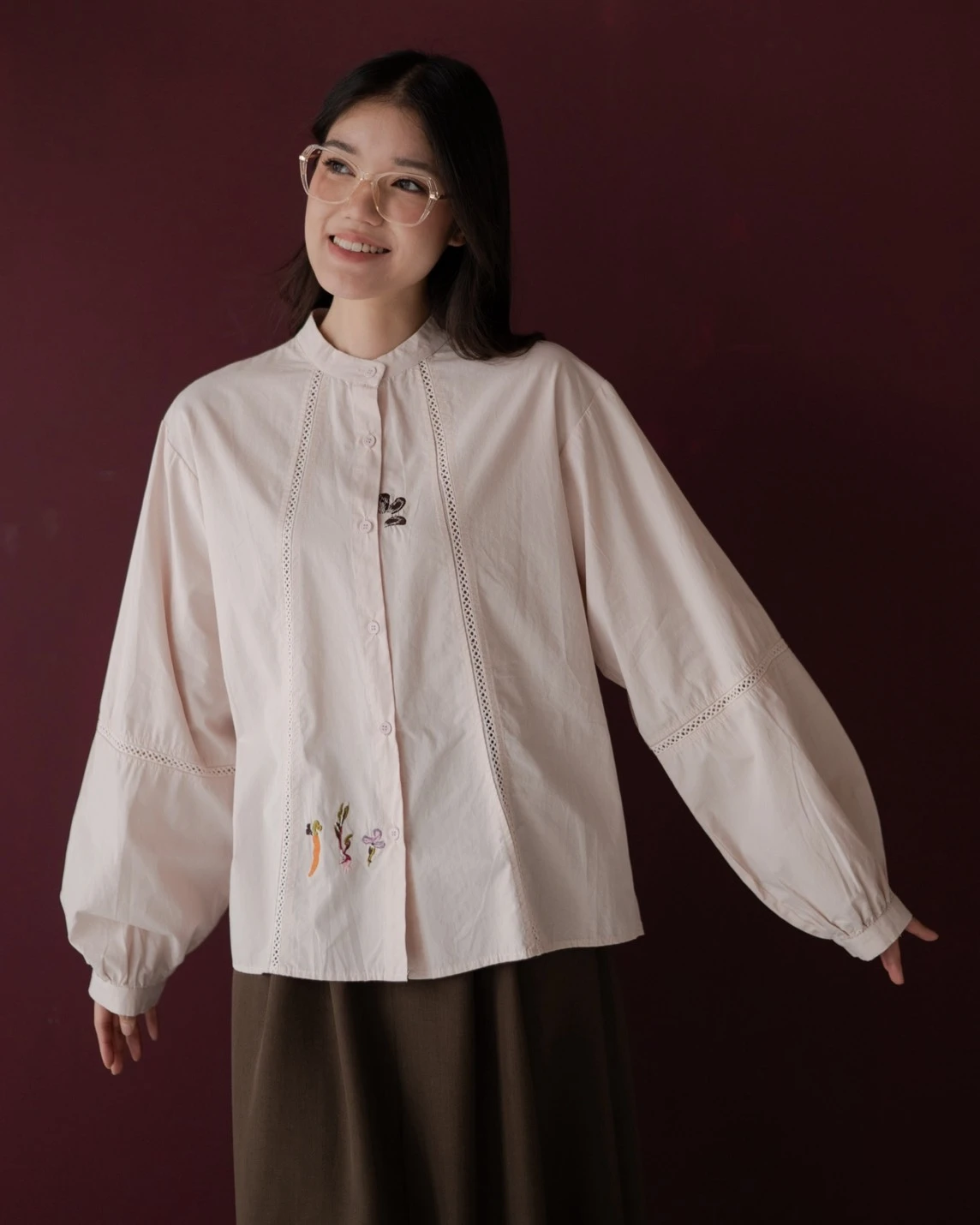 Ulfiza Shirt Kode 536N Pink