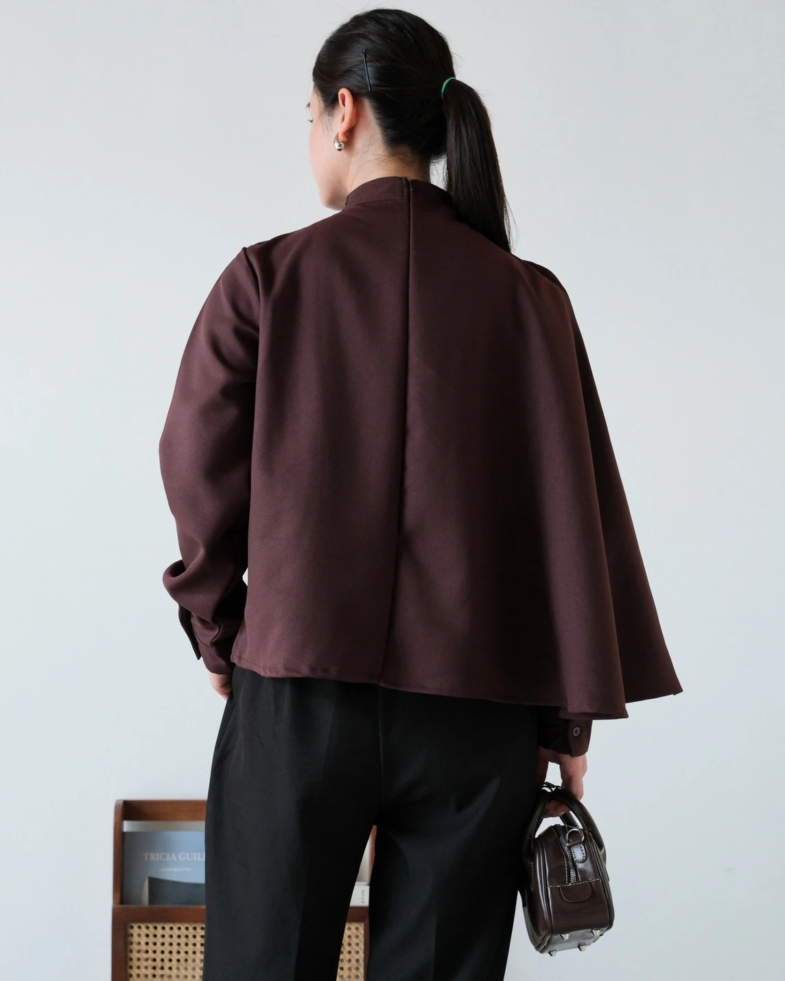 Agleta Blouse Kode 26326 Coffee - Image 3